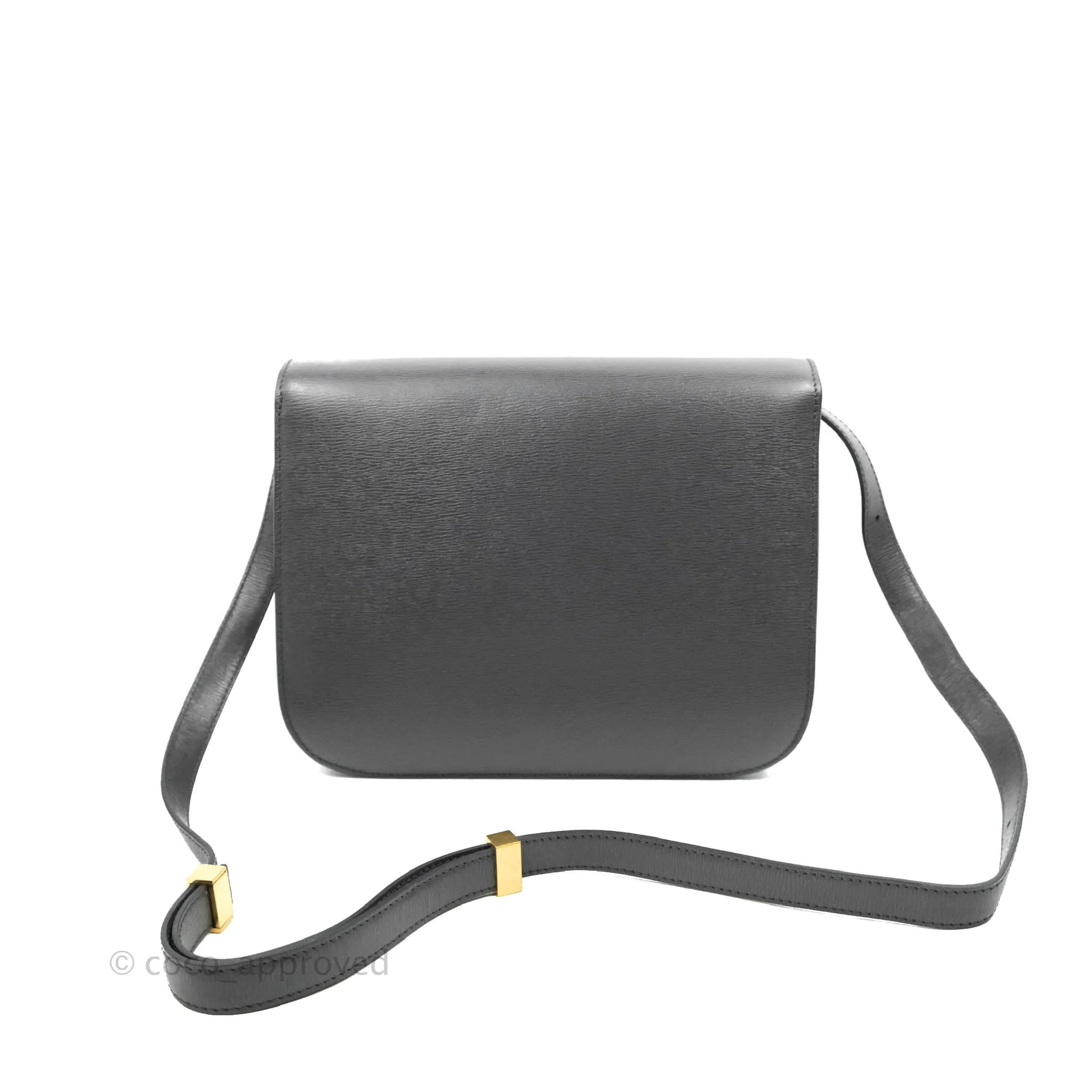 Celine Medium Classic Box Flap Grey Liege Calfskin