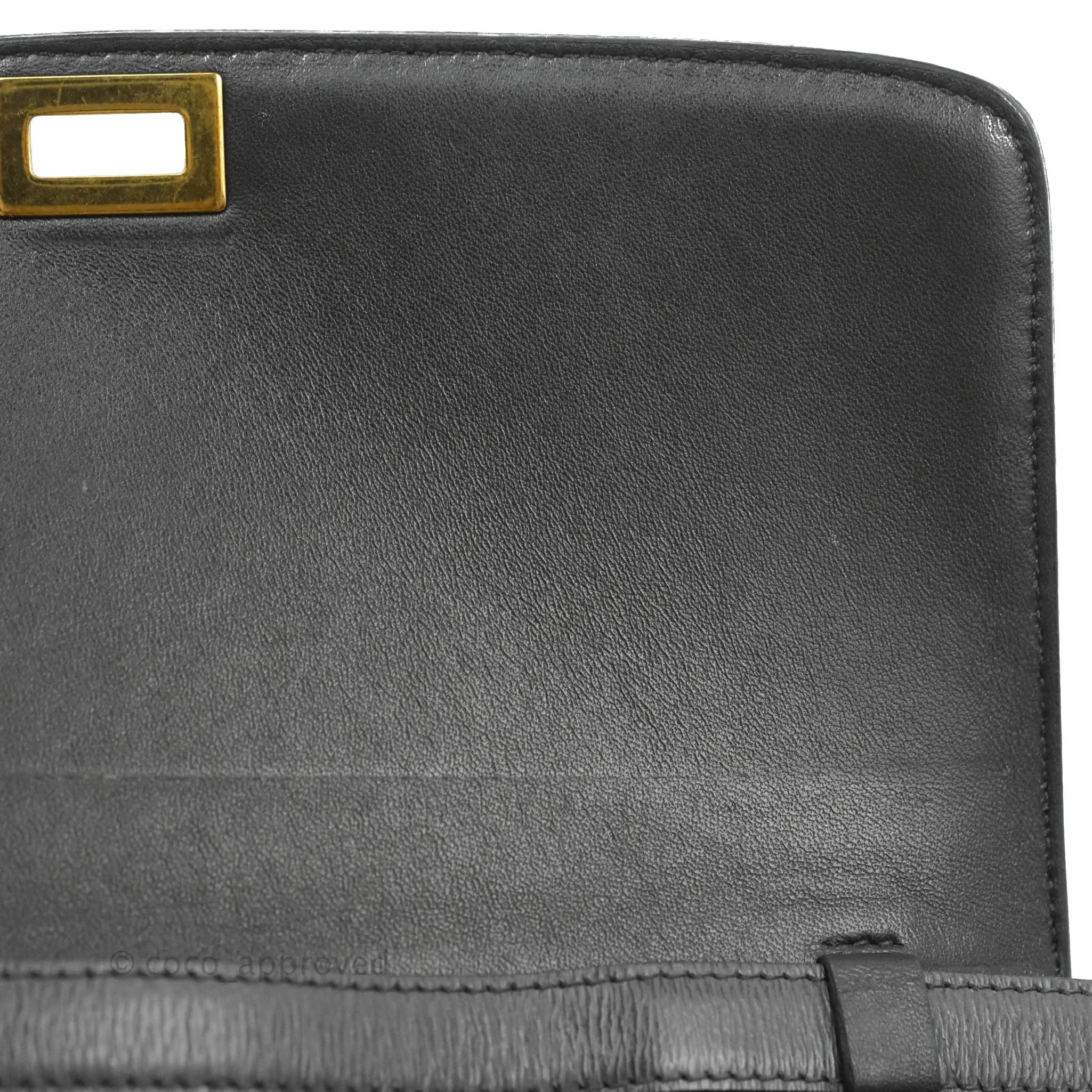 Celine Medium Classic Box Flap Grey Liege Calfskin