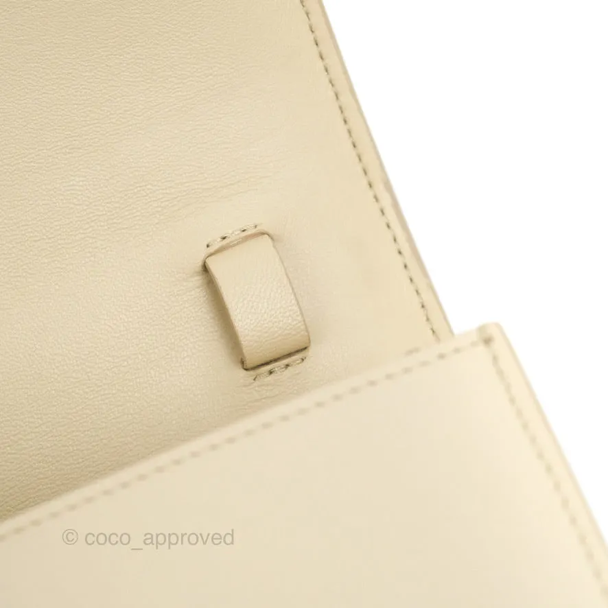 Celine Medium Classic Box Flap Ivory Calfskin