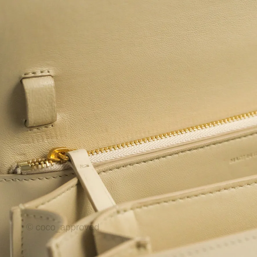 Celine Medium Classic Box Flap Ivory Calfskin