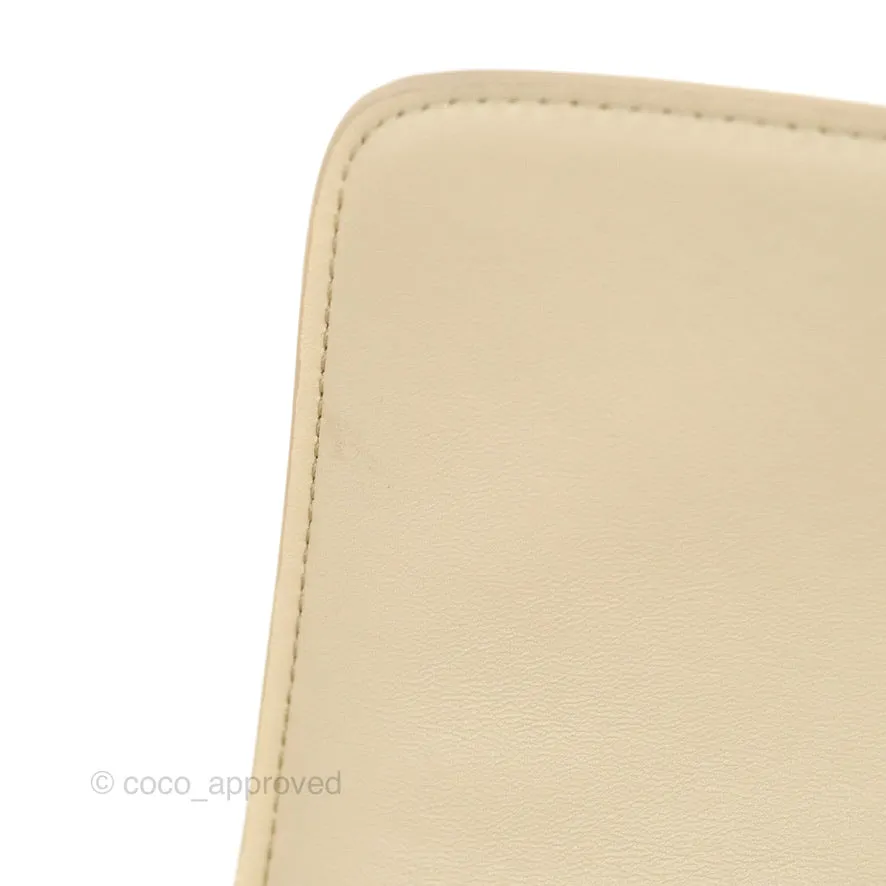 Celine Medium Classic Box Flap Ivory Calfskin