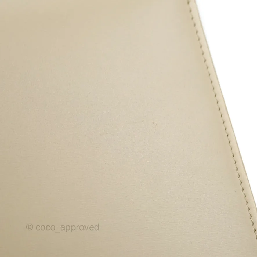 Celine Medium Classic Box Flap Ivory Calfskin
