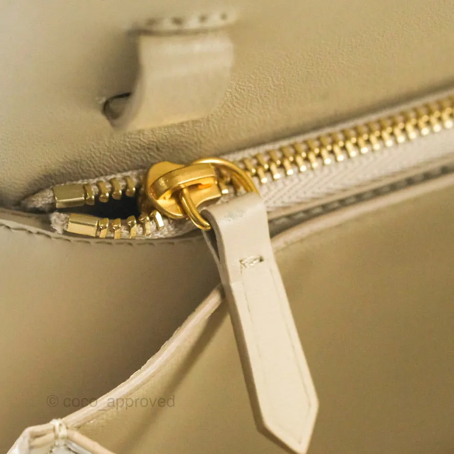 Celine Medium Classic Box Flap Ivory Calfskin