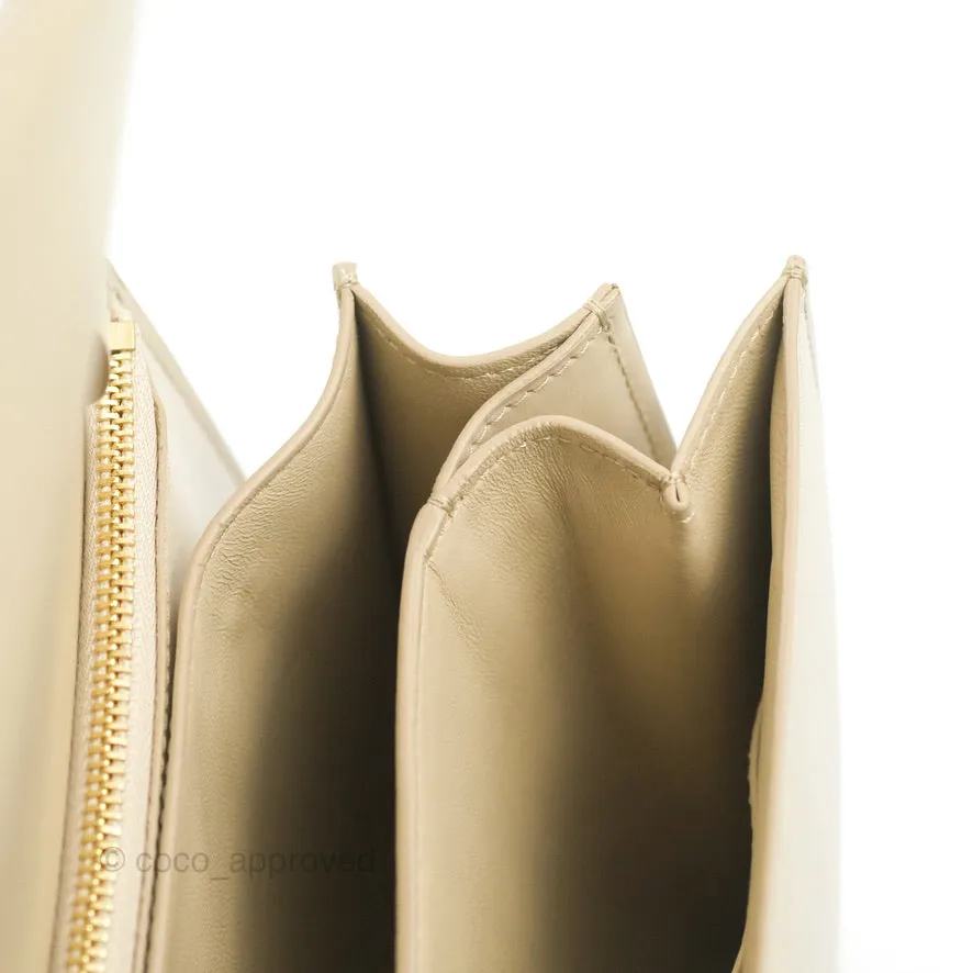 Celine Medium Classic Box Flap Ivory Calfskin
