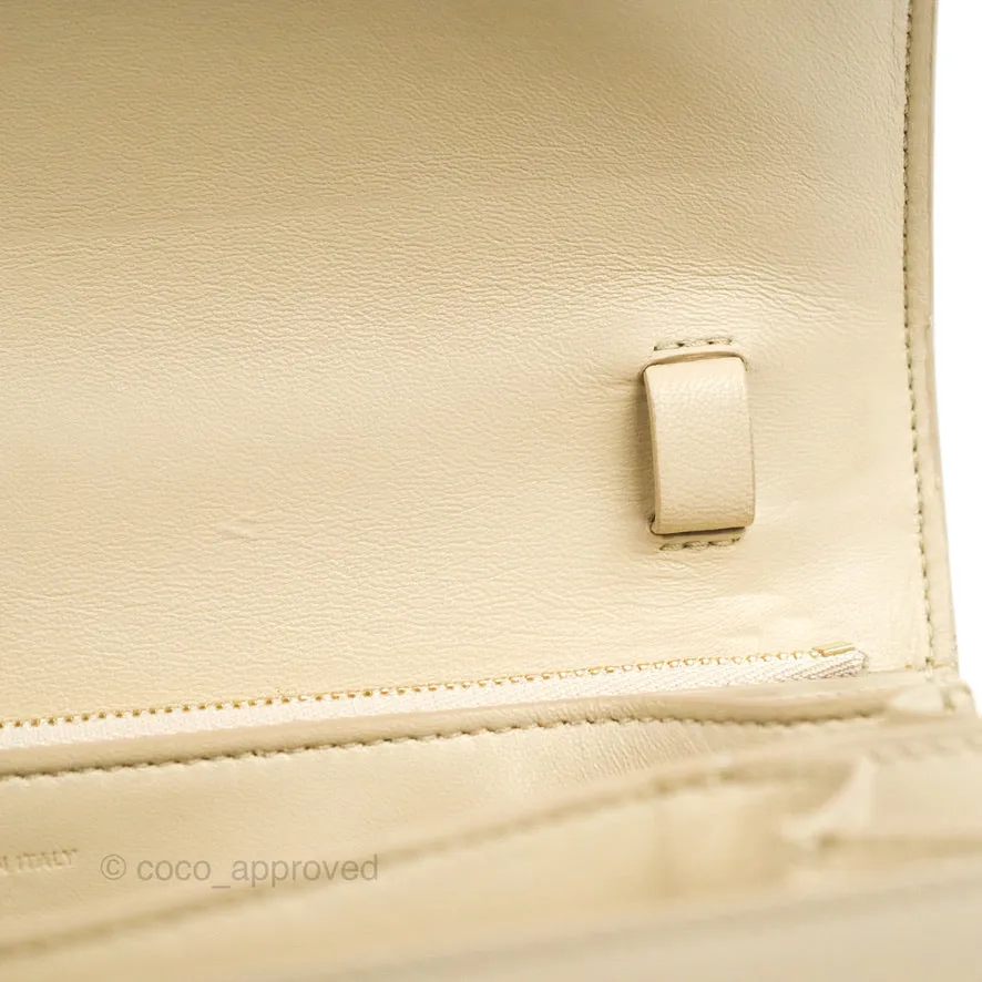 Celine Medium Classic Box Flap Ivory Calfskin