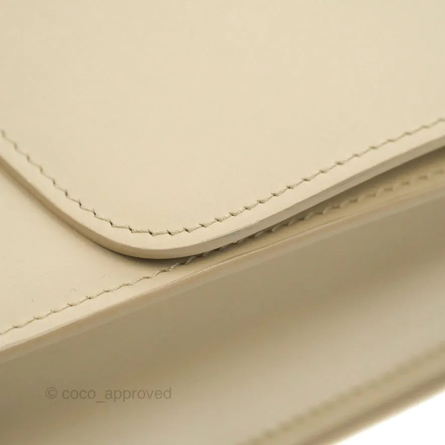 Celine Medium Classic Box Flap Ivory Calfskin