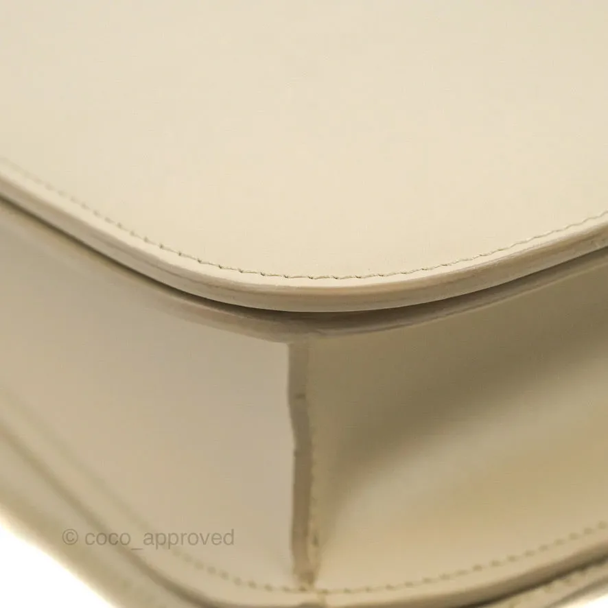 Celine Medium Classic Box Flap Ivory Calfskin