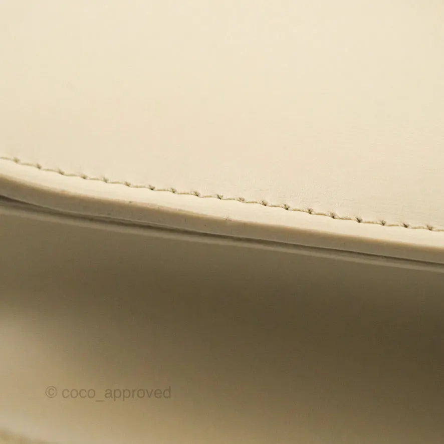 Celine Medium Classic Box Flap Ivory Calfskin