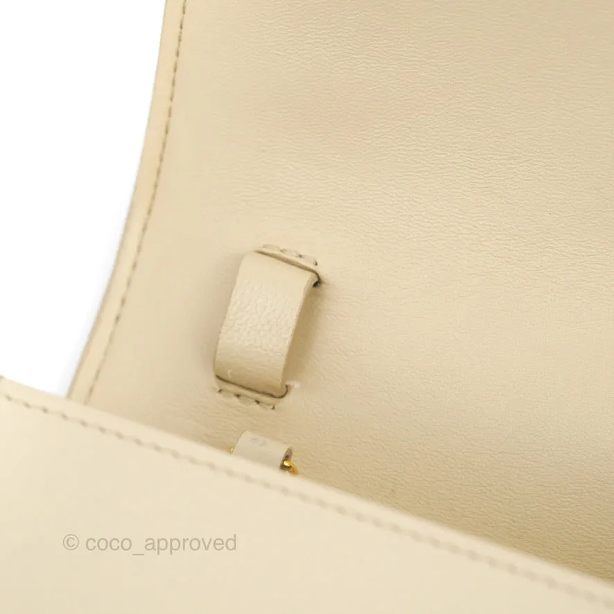 Celine Medium Classic Box Flap Ivory Calfskin