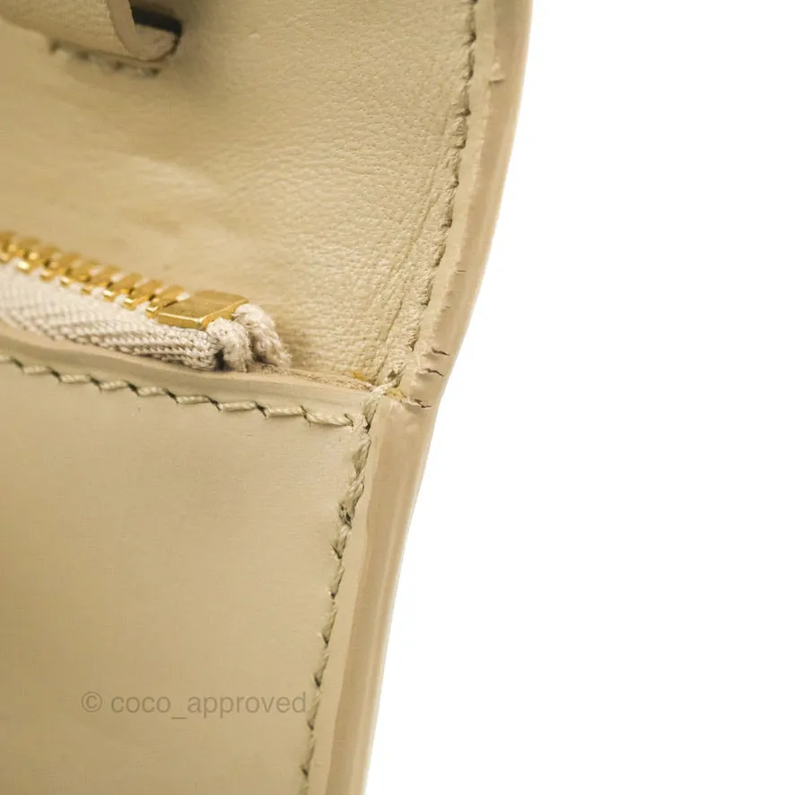 Celine Medium Classic Box Flap Ivory Calfskin
