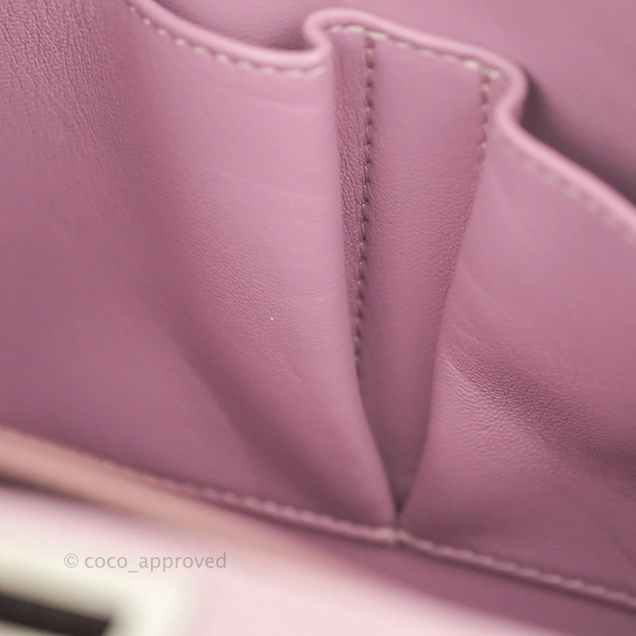 Celine Medium Classic Box Flap Lilac Pink Liege Calfskin