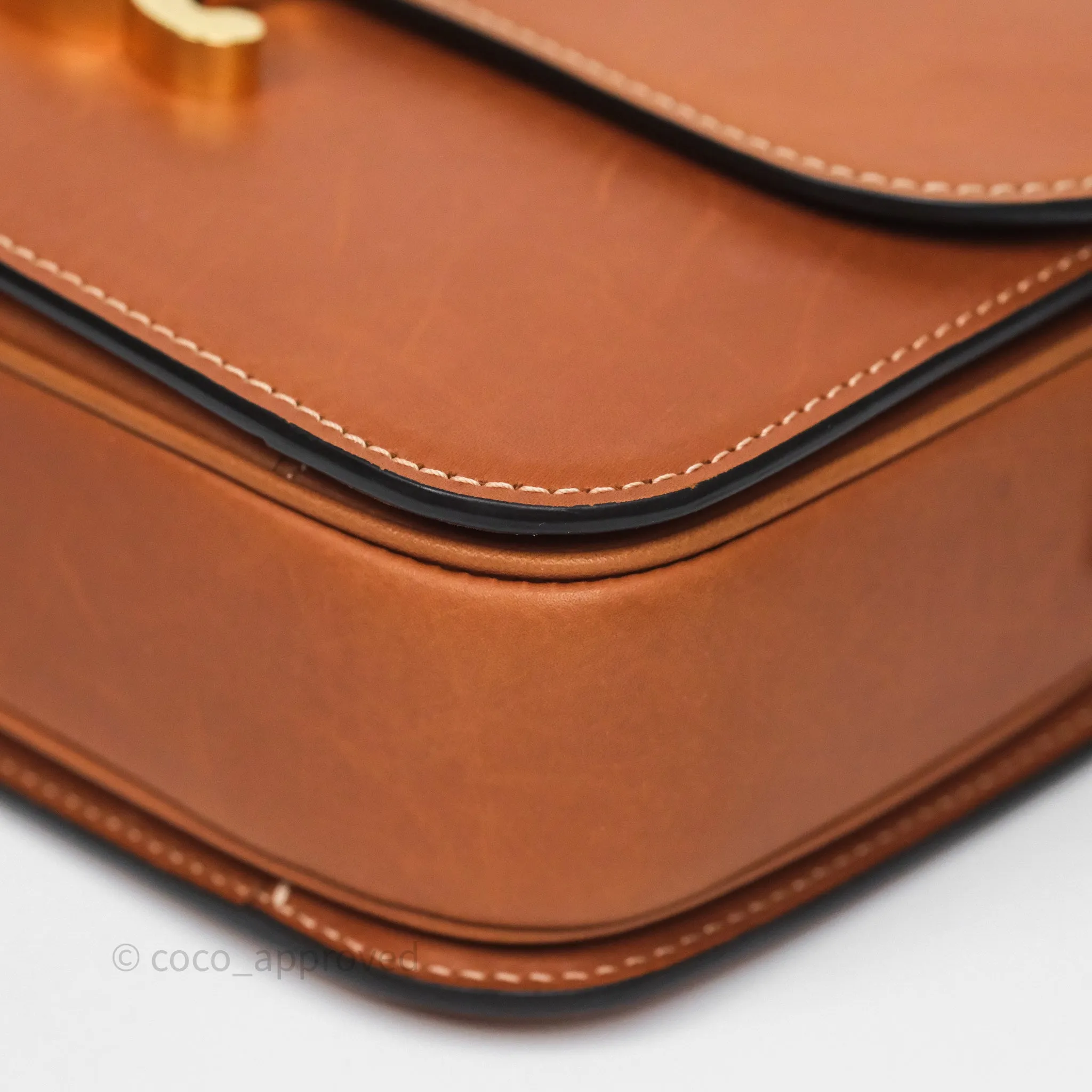 Celine Medium Triomphe Bag Tan Natural Calfskin