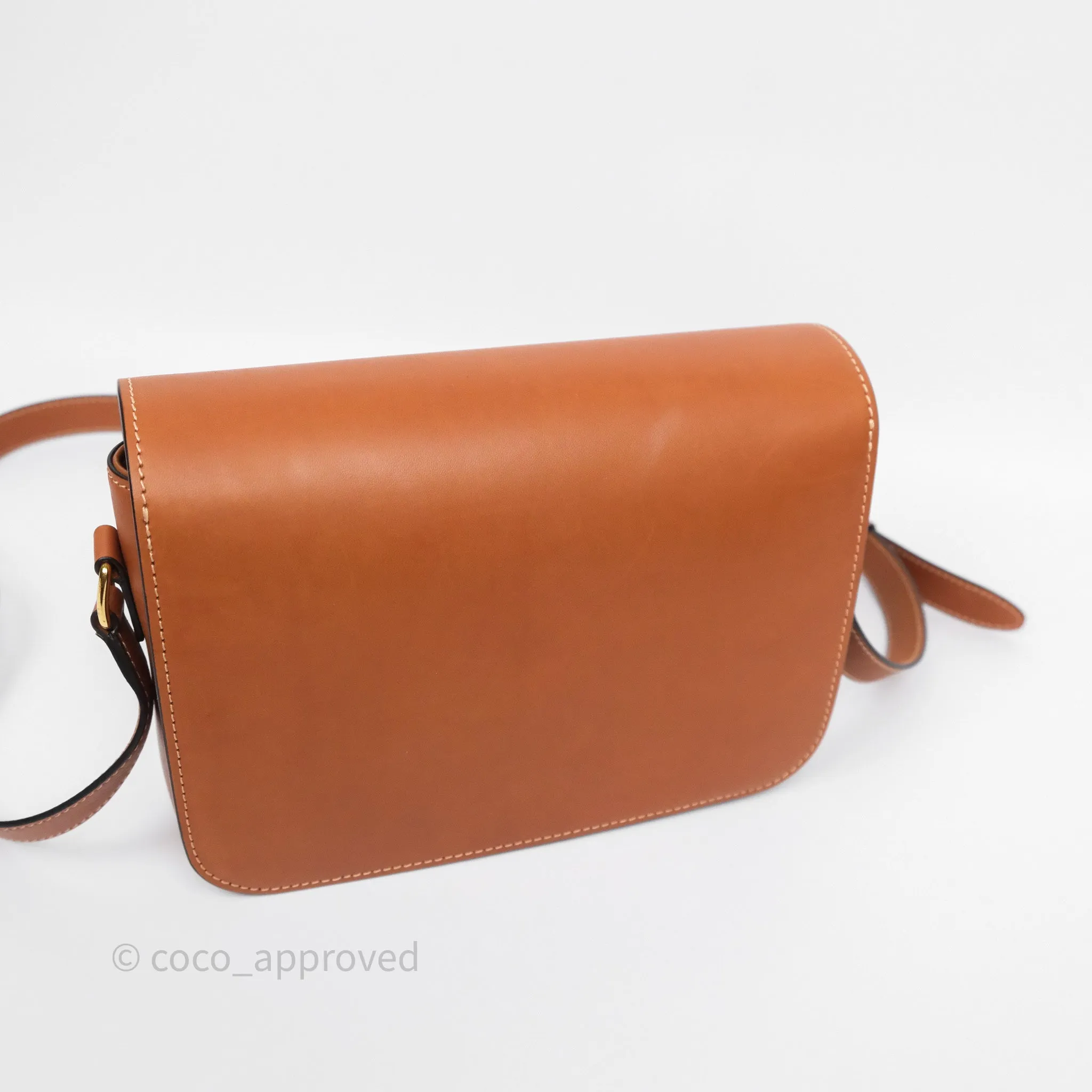 Celine Medium Triomphe Bag Tan Natural Calfskin