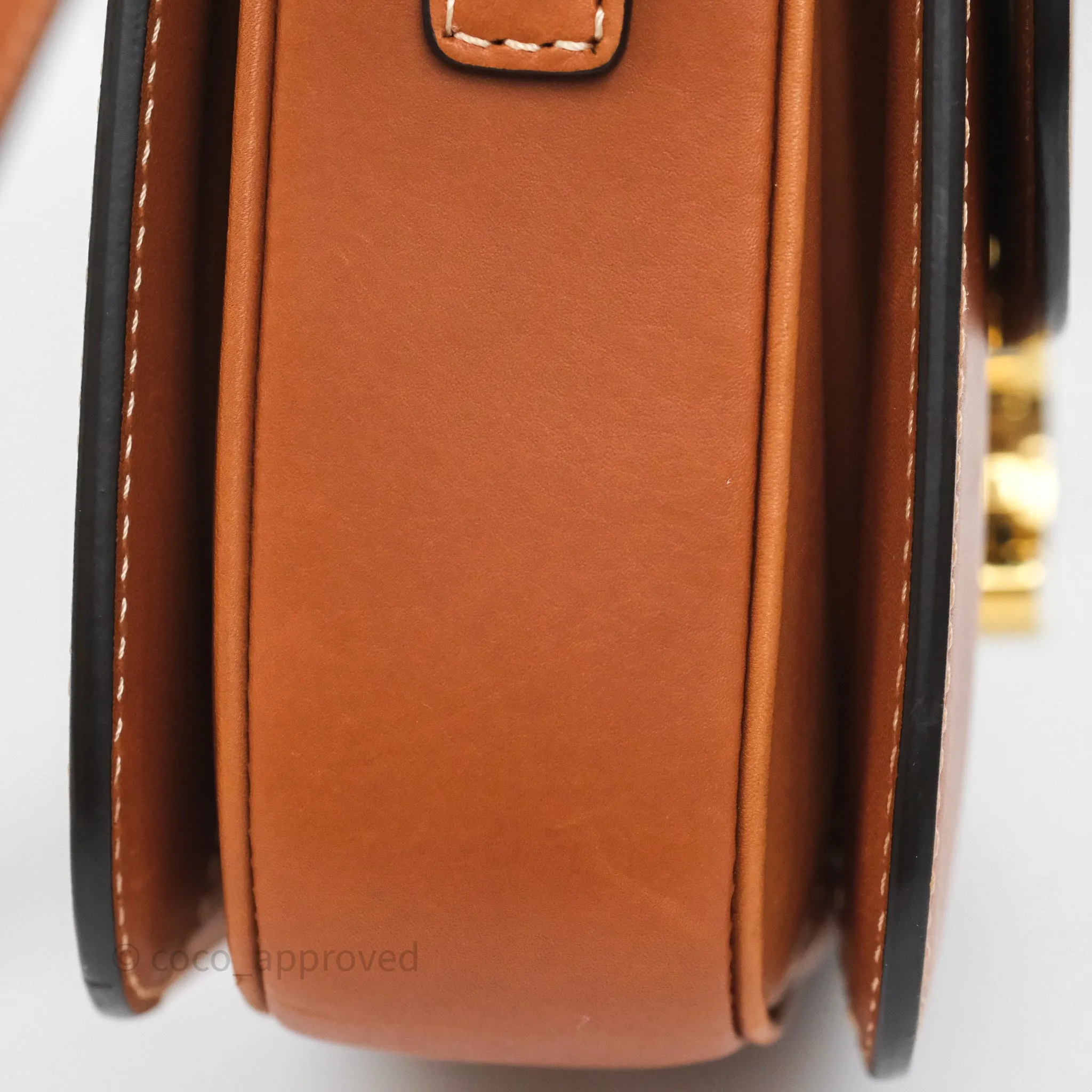 Celine Medium Triomphe Bag Tan Natural Calfskin