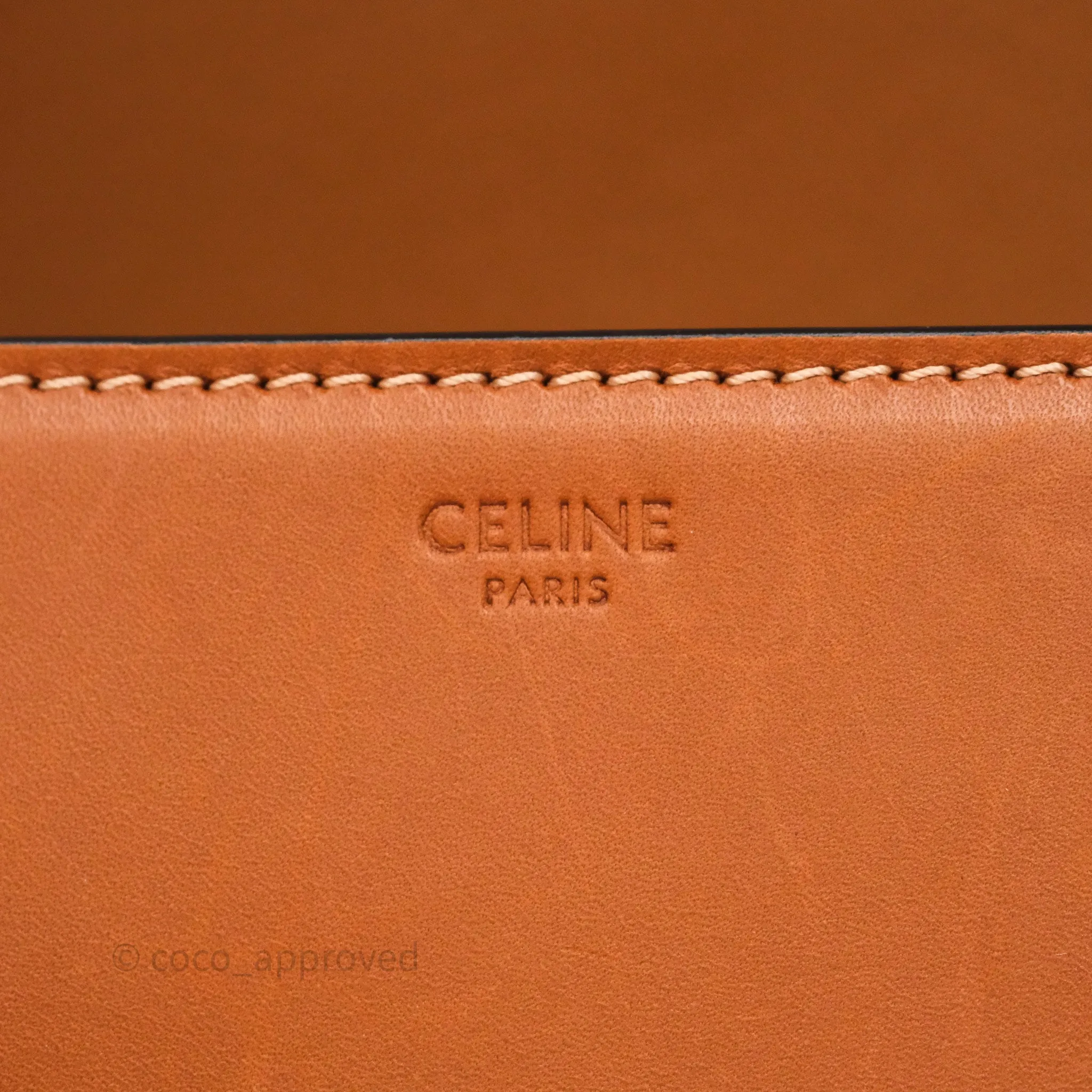 Celine Medium Triomphe Bag Tan Natural Calfskin