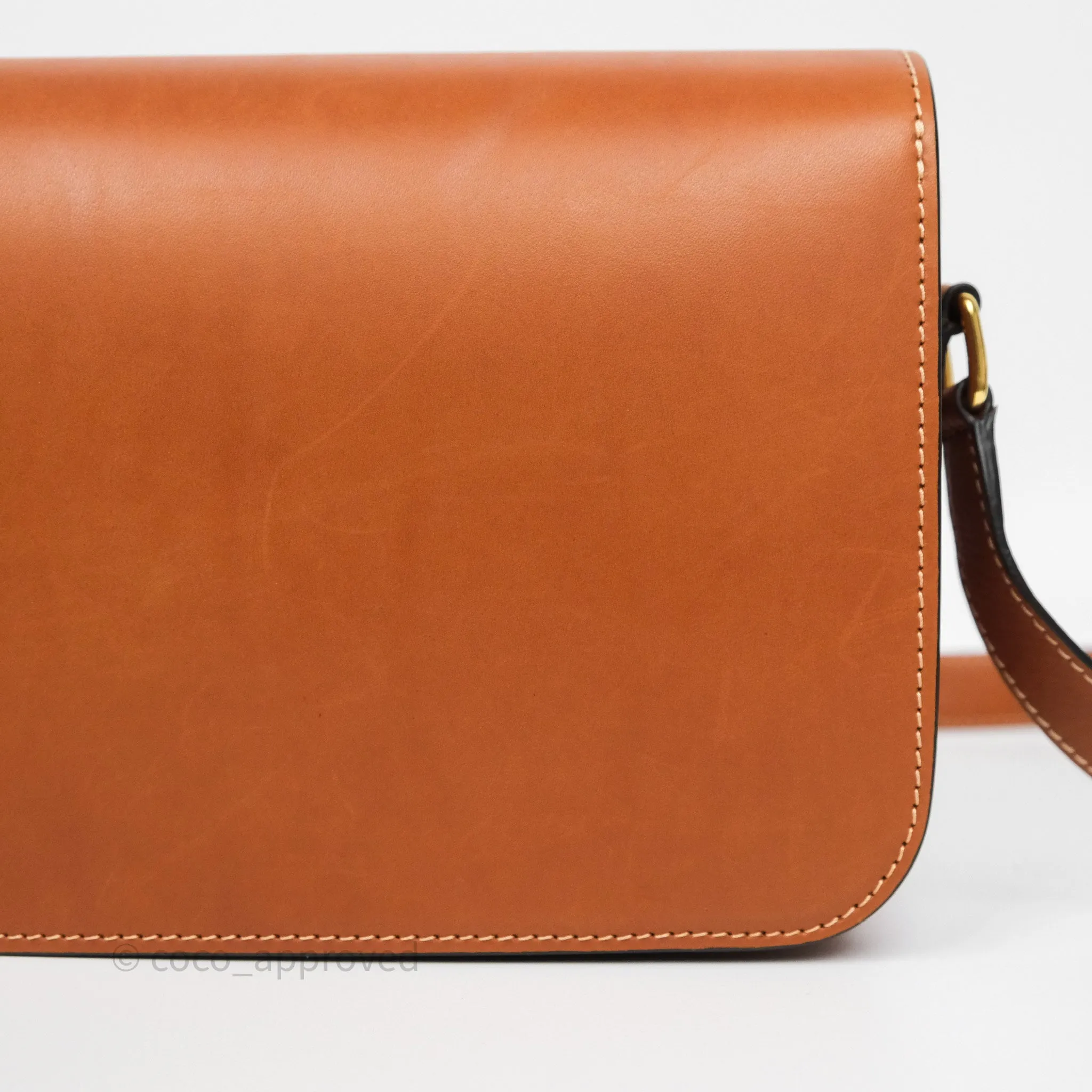 Celine Medium Triomphe Bag Tan Natural Calfskin