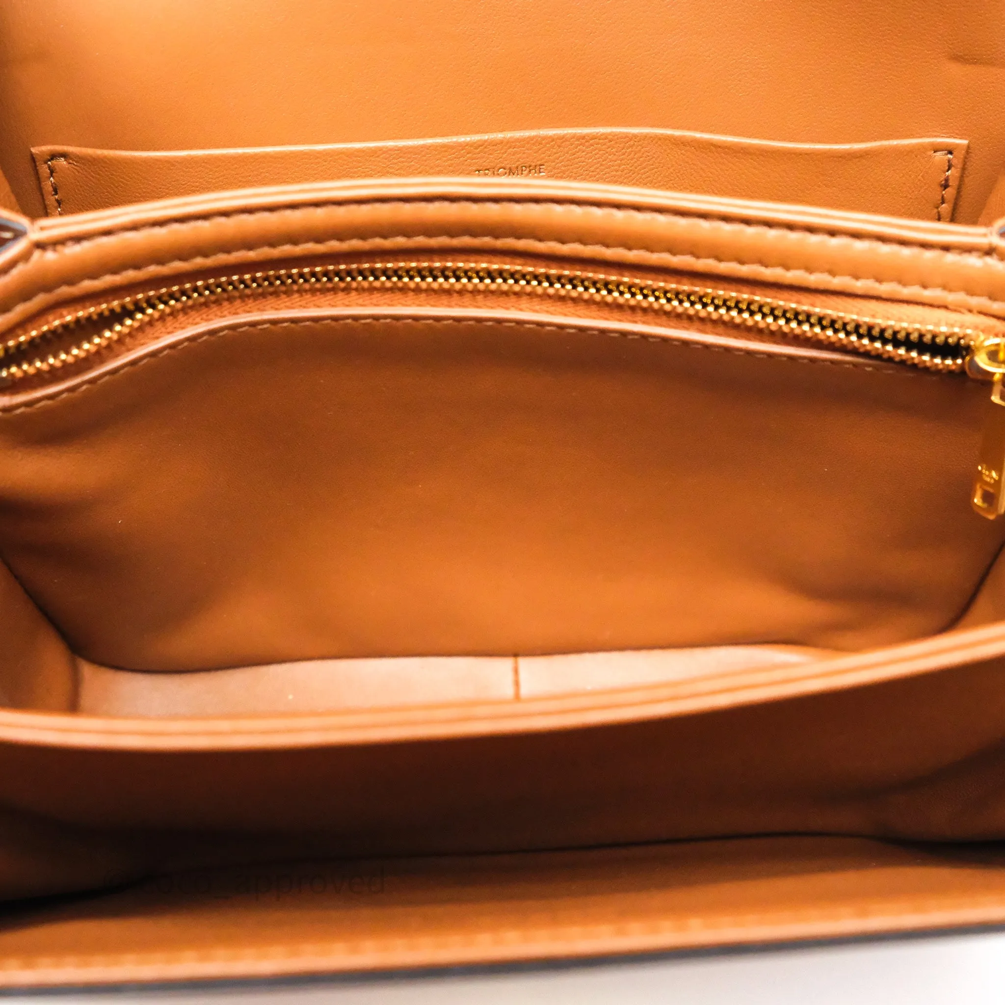 Celine Medium Triomphe Bag Tan Natural Calfskin
