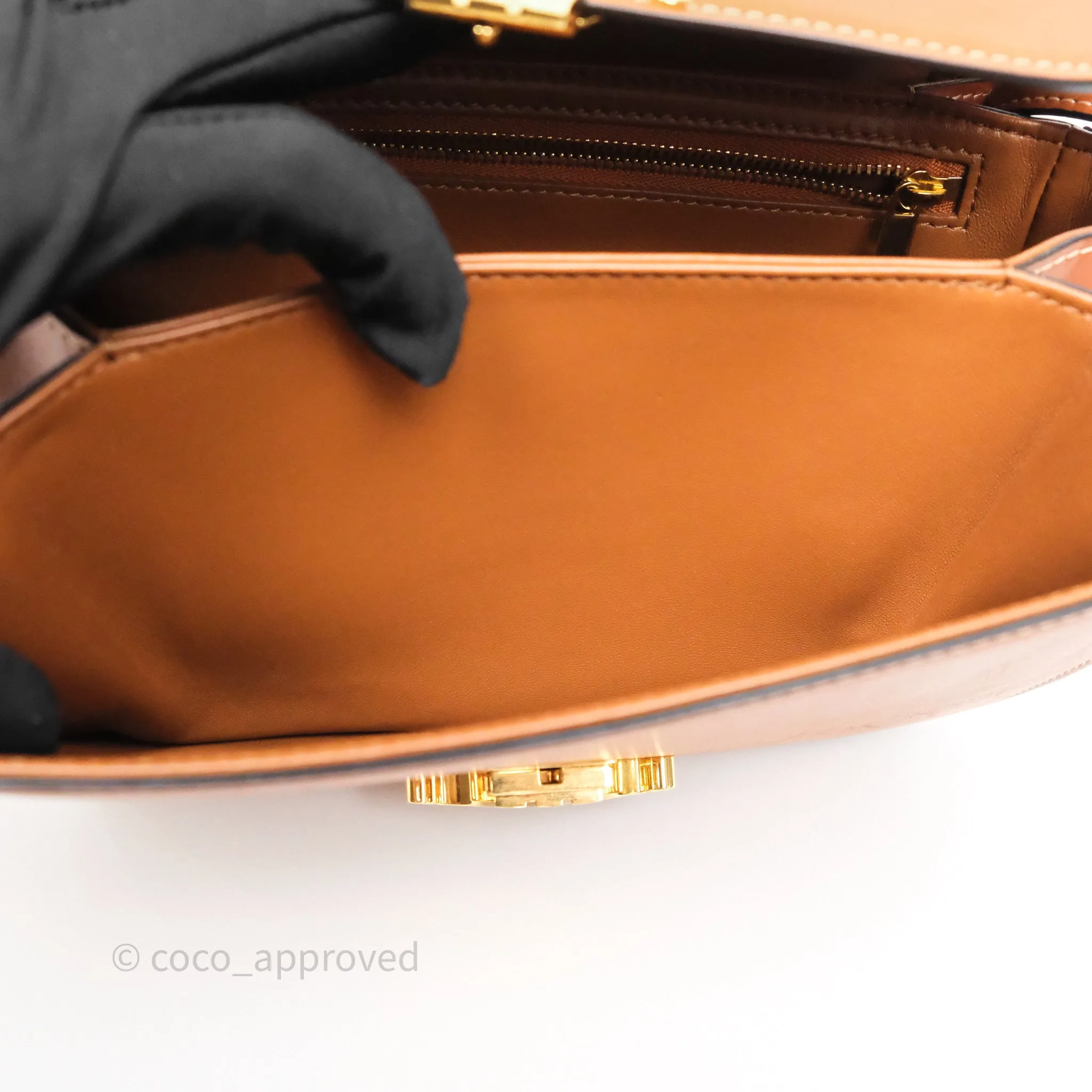Celine Medium Triomphe Bag Tan Natural Calfskin