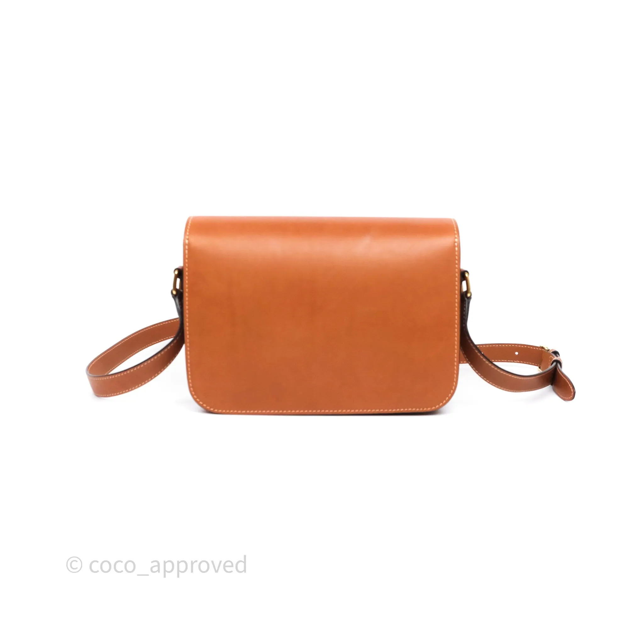 Celine Medium Triomphe Bag Tan Natural Calfskin