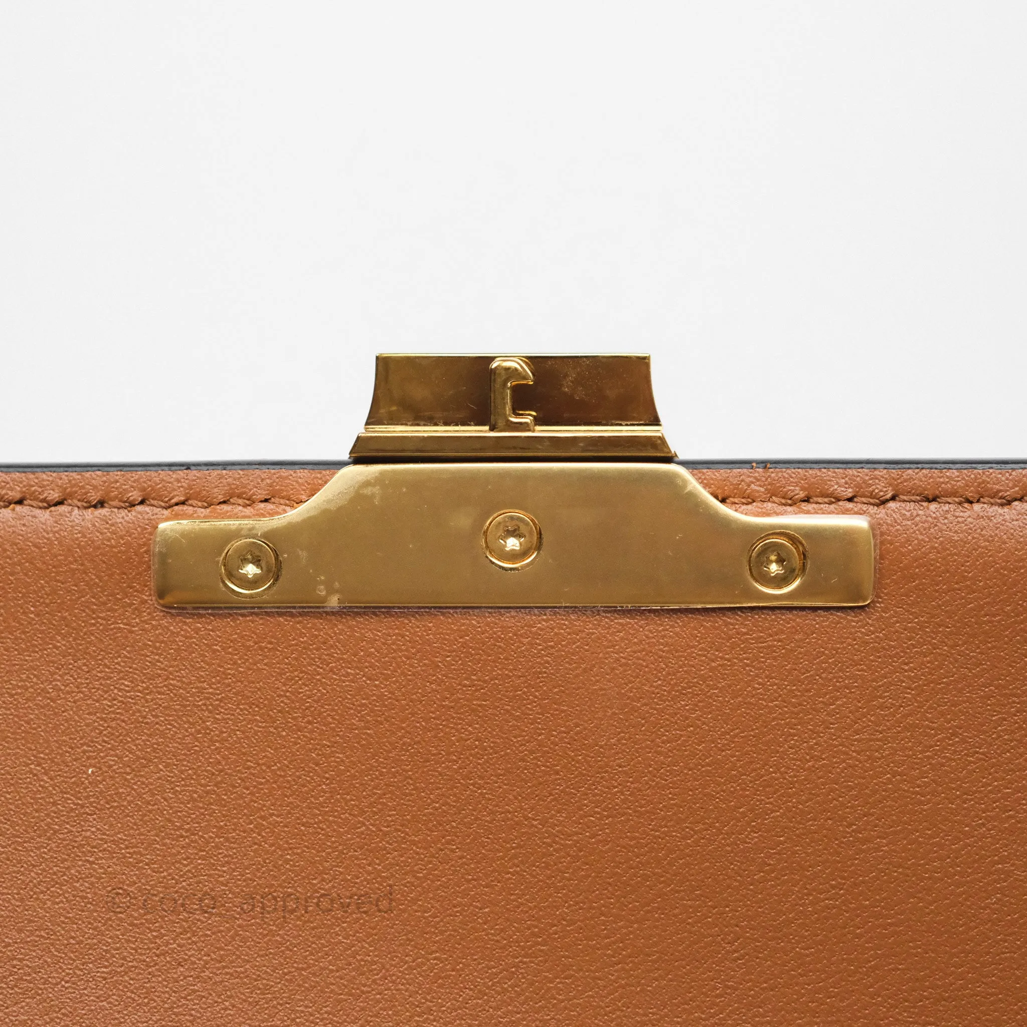 Celine Medium Triomphe Bag Tan Natural Calfskin