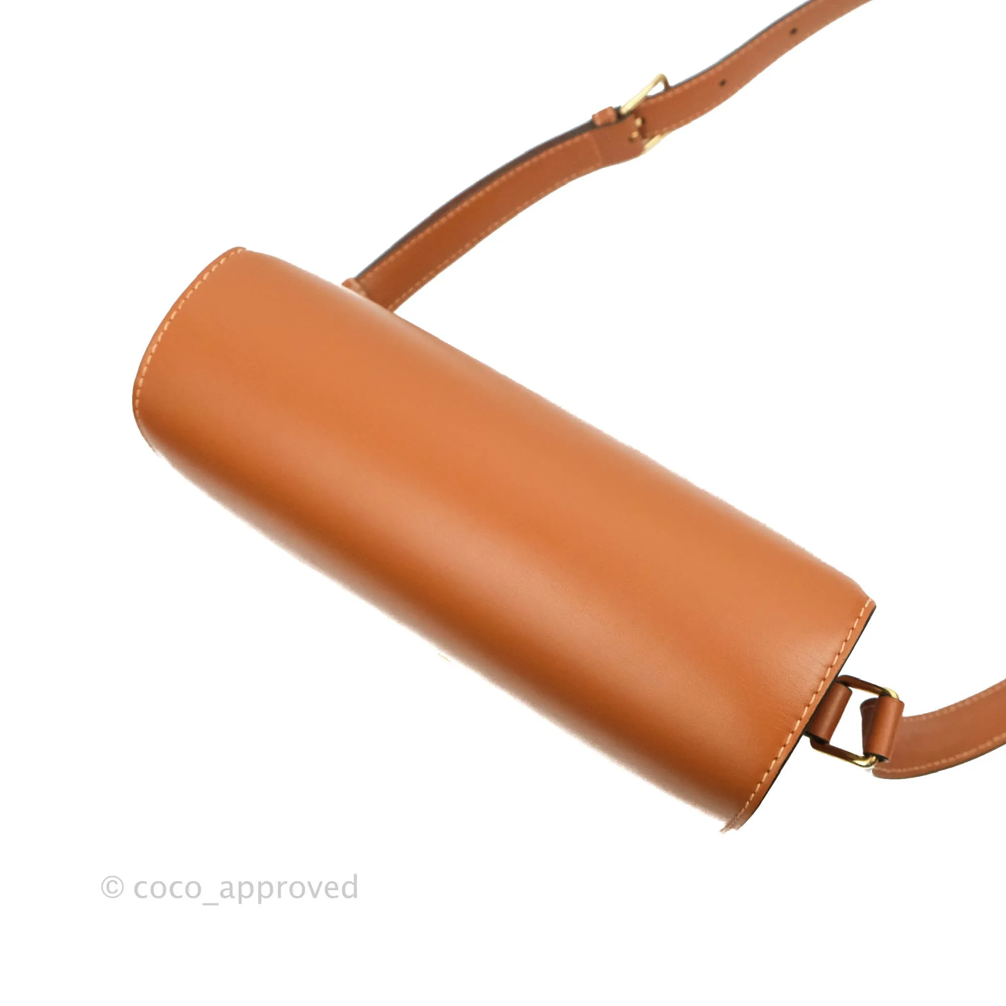 Celine Medium Triomphe Bag Tan Shiny Calfskin