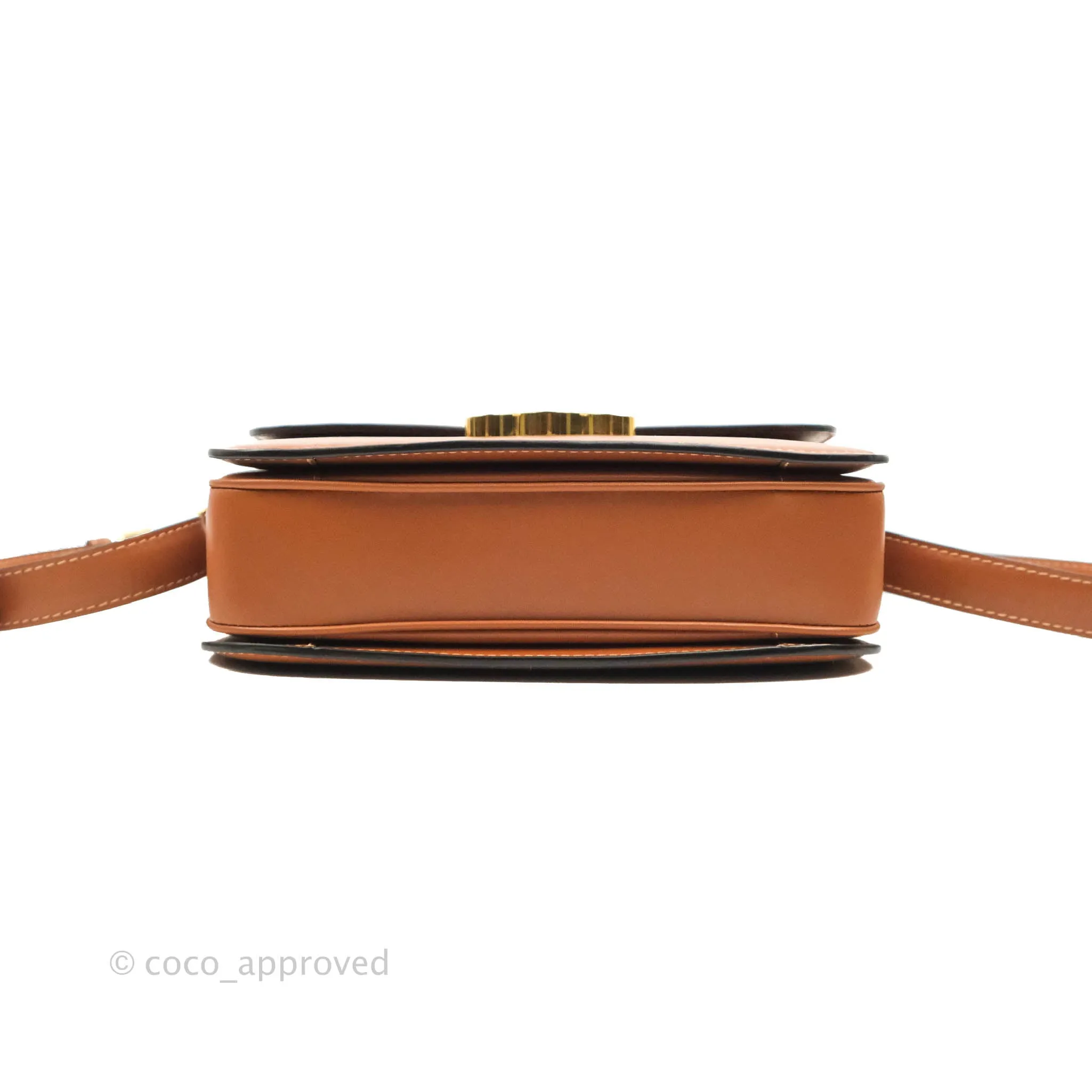 Celine Medium Triomphe Bag Tan Shiny Calfskin