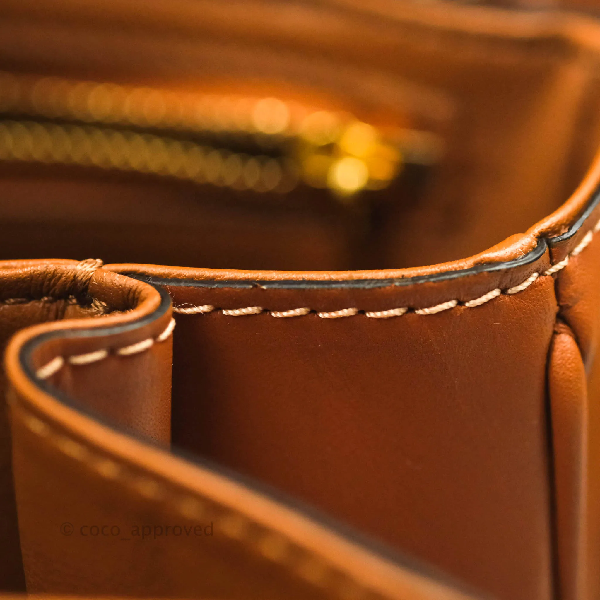 Celine Medium Triomphe Bag Tan Shiny Calfskin