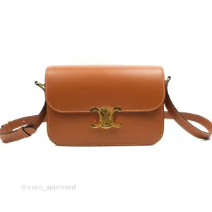 Celine Medium Triomphe Bag Tan Shiny Calfskin