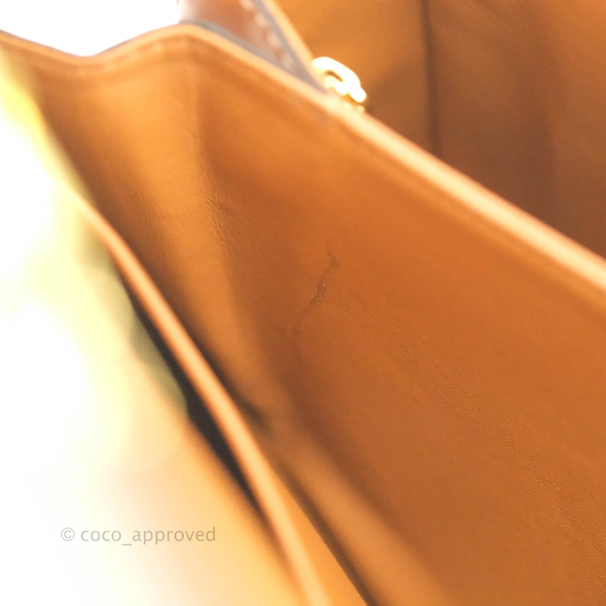 Celine Medium Triomphe Bag Tan Shiny Calfskin