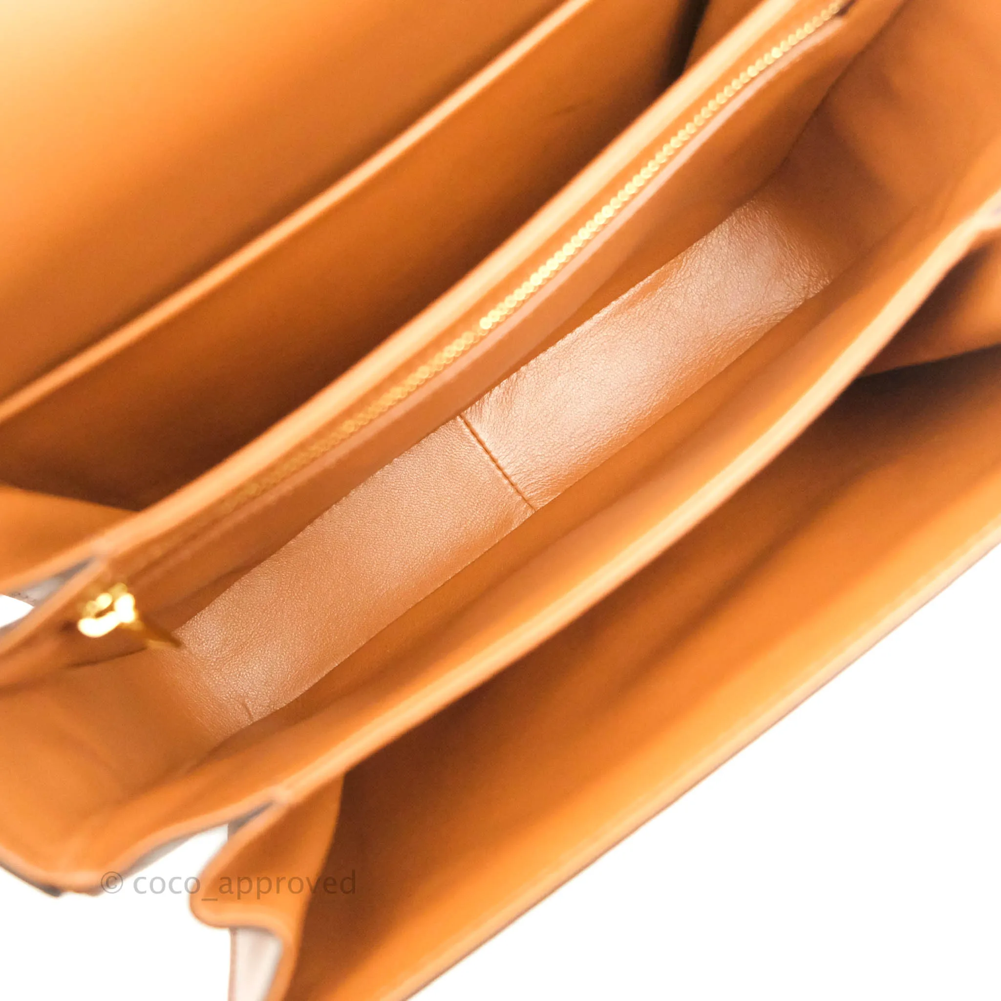 Celine Medium Triomphe Bag Tan Shiny Calfskin