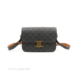 Celine Medium Triomphe Bag Triomphe Canvas Tan Calfskin