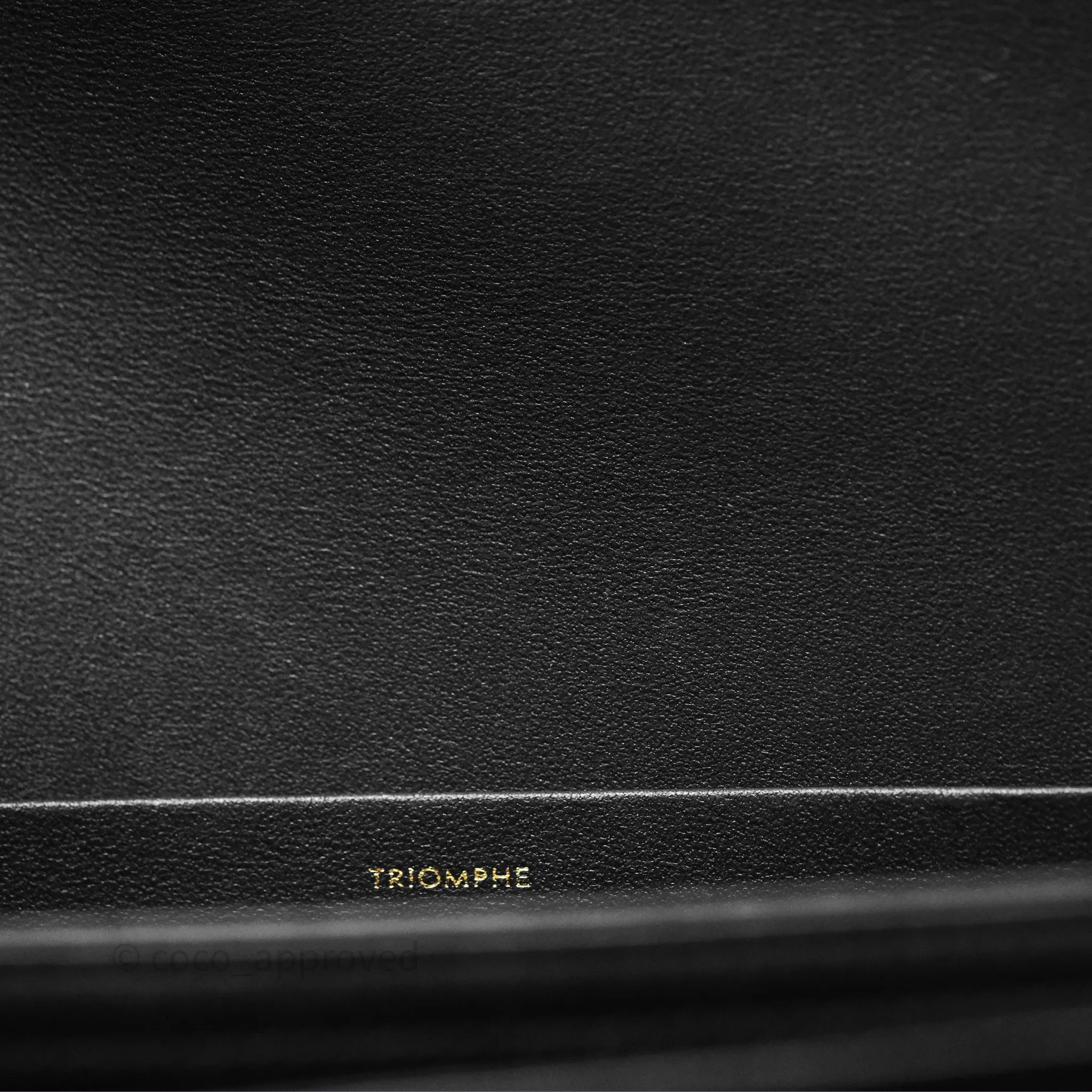 Celine Medium Triomphe Black Shiny Calfskin