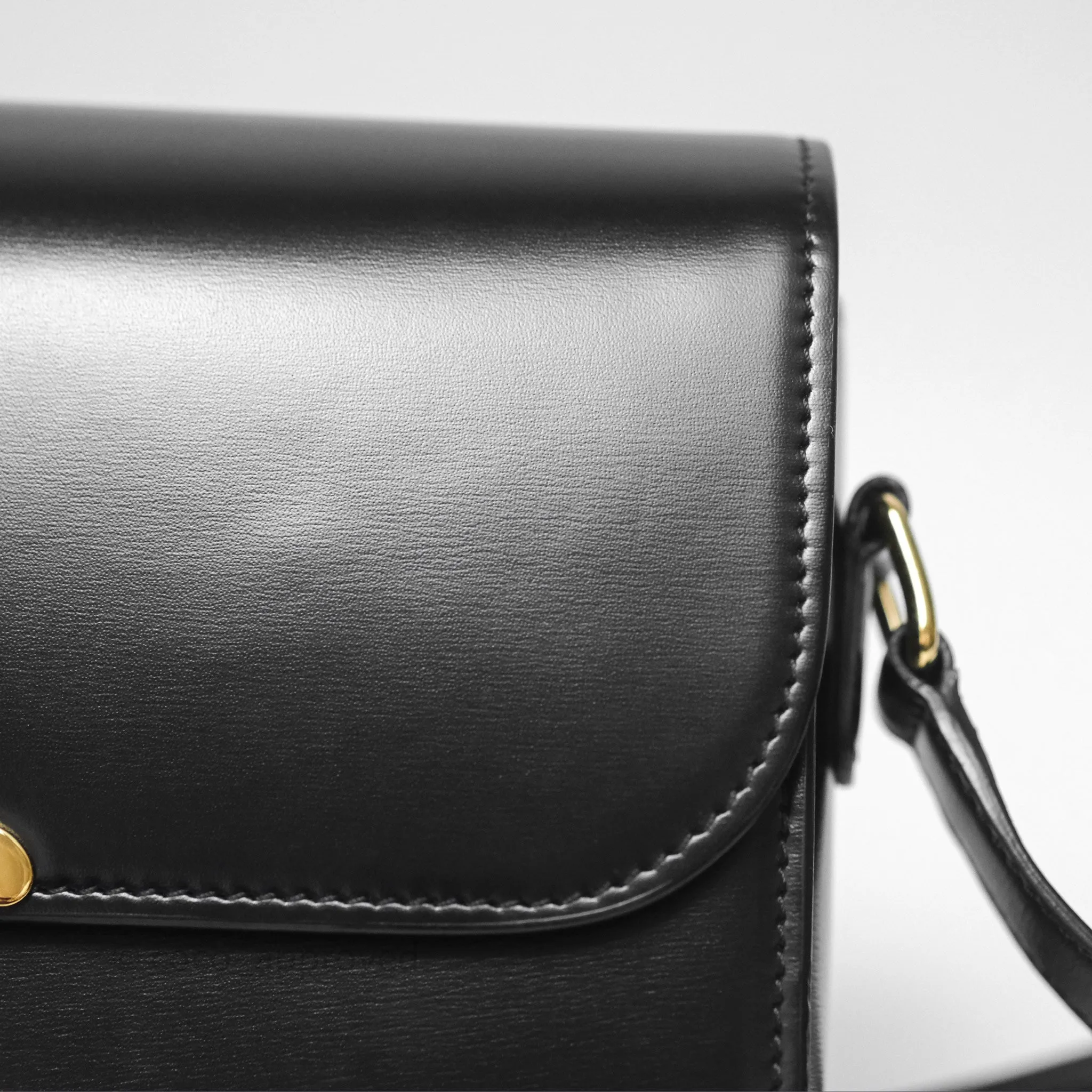 Celine Medium Triomphe Black Shiny Calfskin