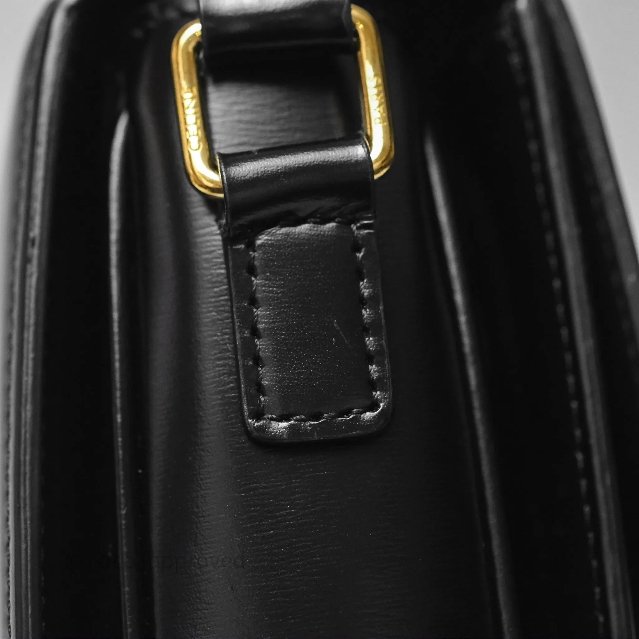 Celine Medium Triomphe Black Shiny Calfskin
