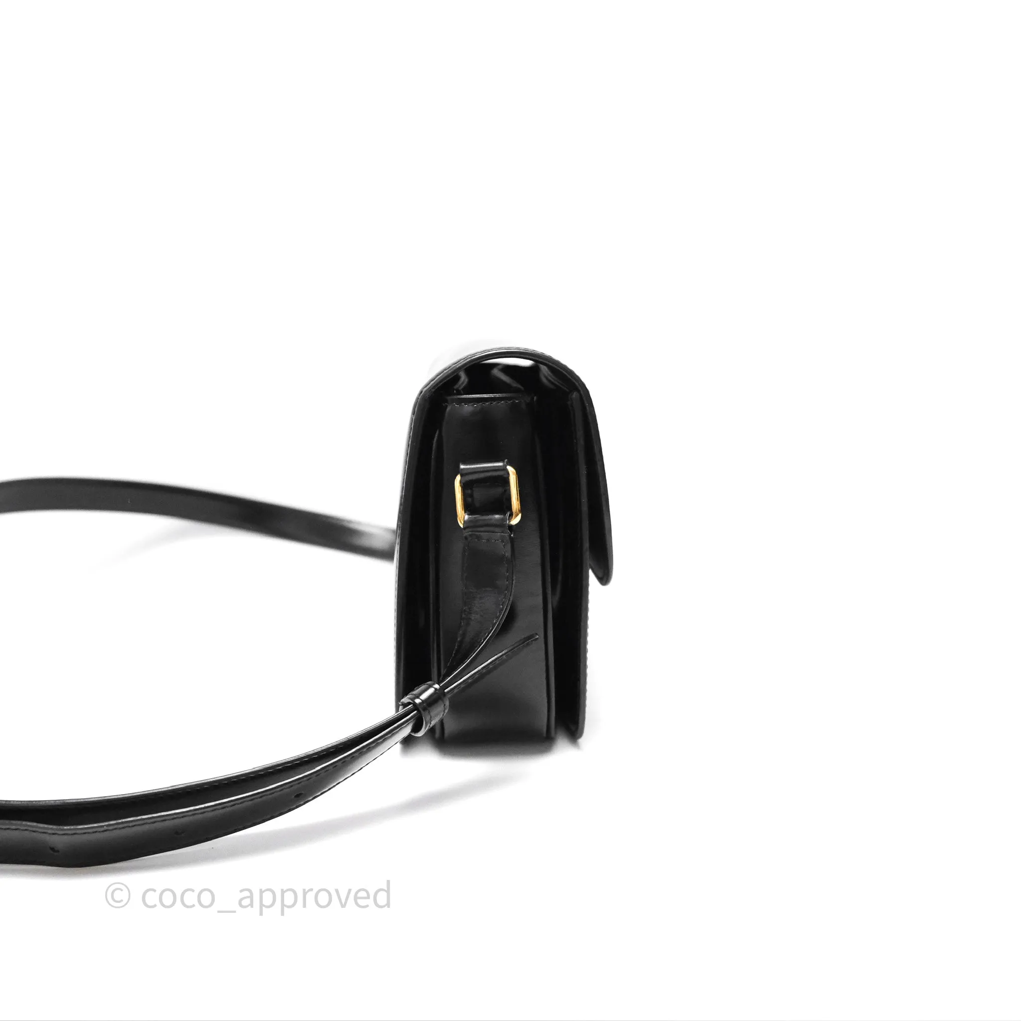 Celine Medium Triomphe Black Shiny Calfskin