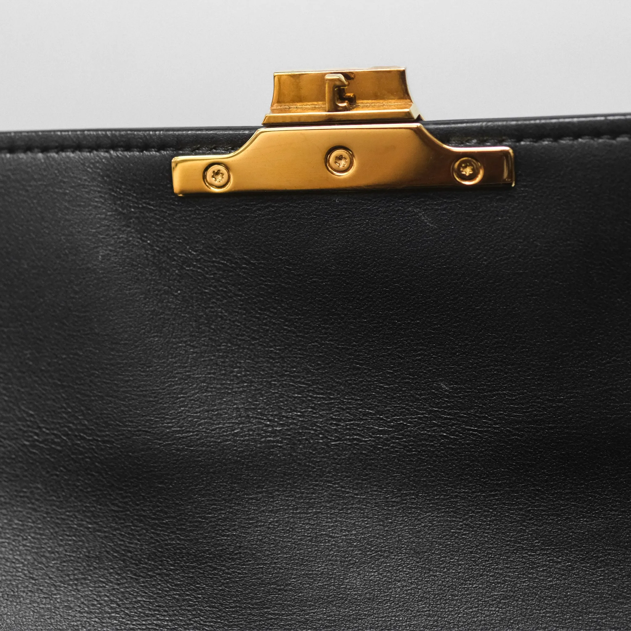 Celine Medium Triomphe Black Shiny Calfskin
