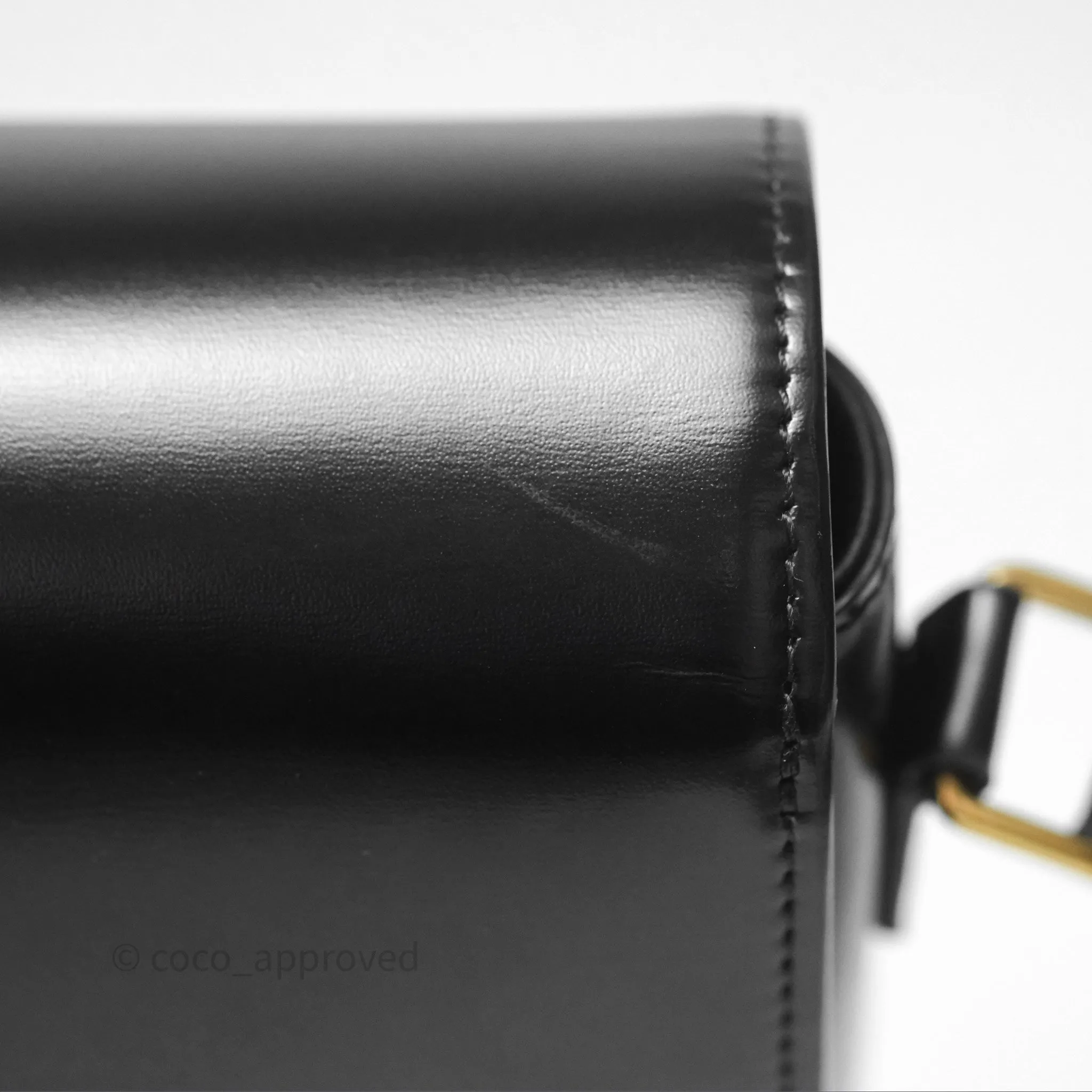 Celine Medium Triomphe Black Shiny Calfskin