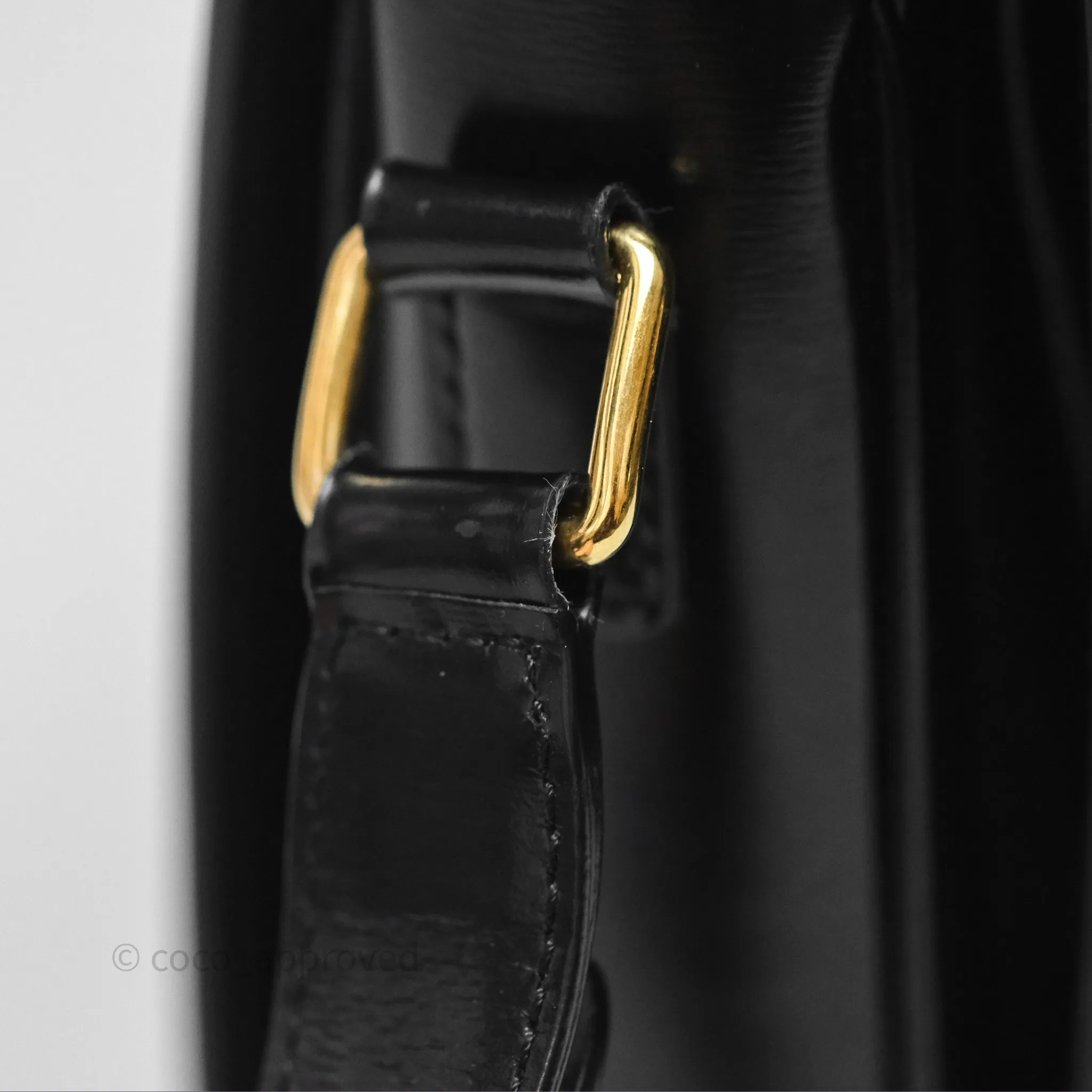 Celine Medium Triomphe Black Shiny Calfskin