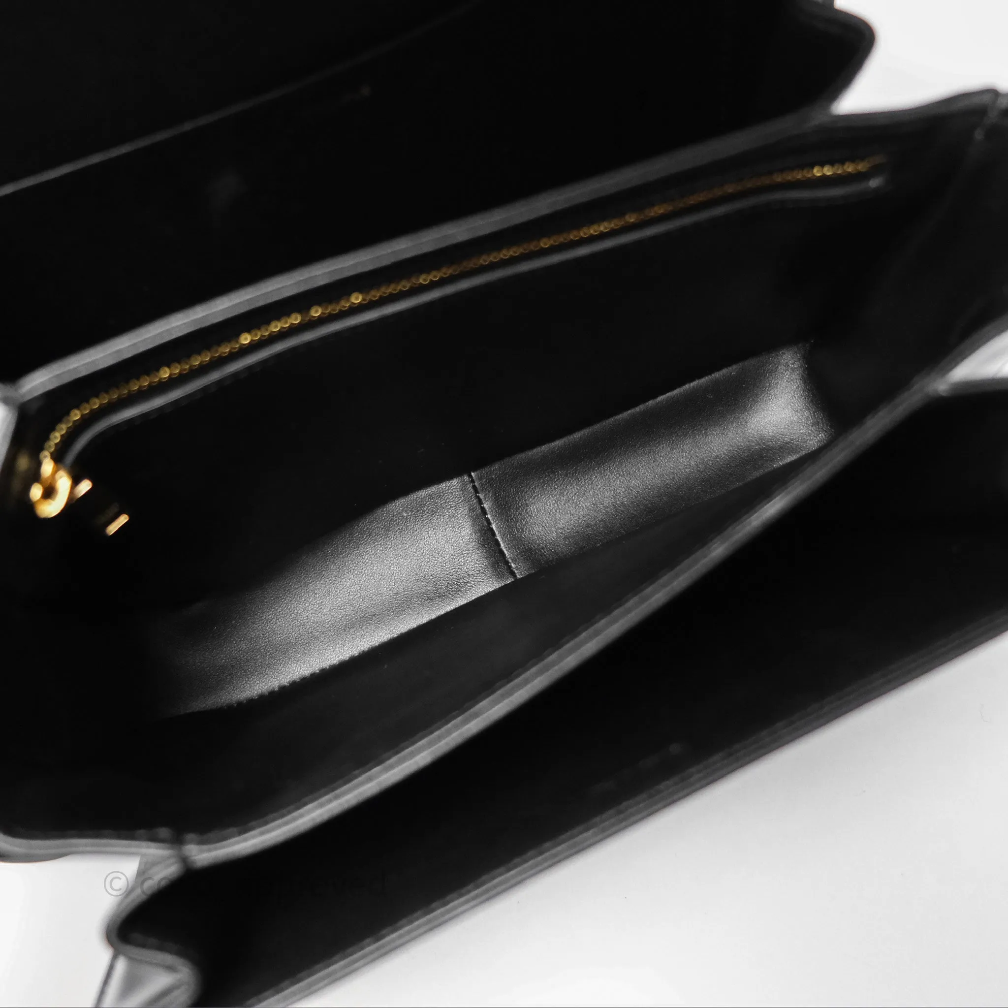 Celine Medium Triomphe Black Shiny Calfskin