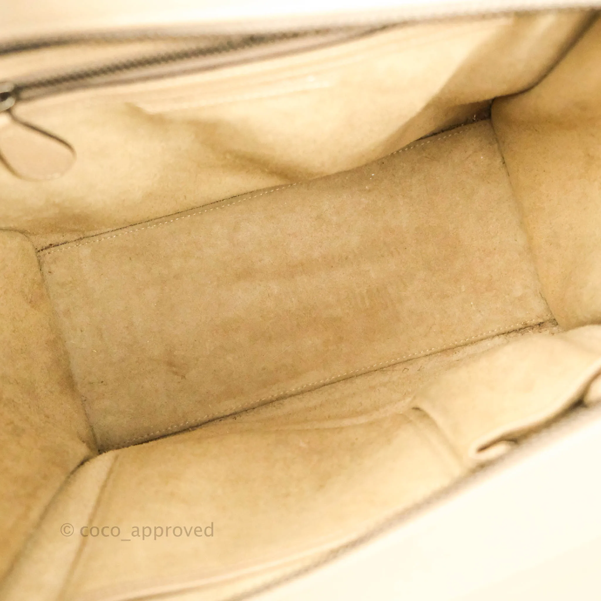 Celine Micro Luggage Handbag Dune Grained Calfskin