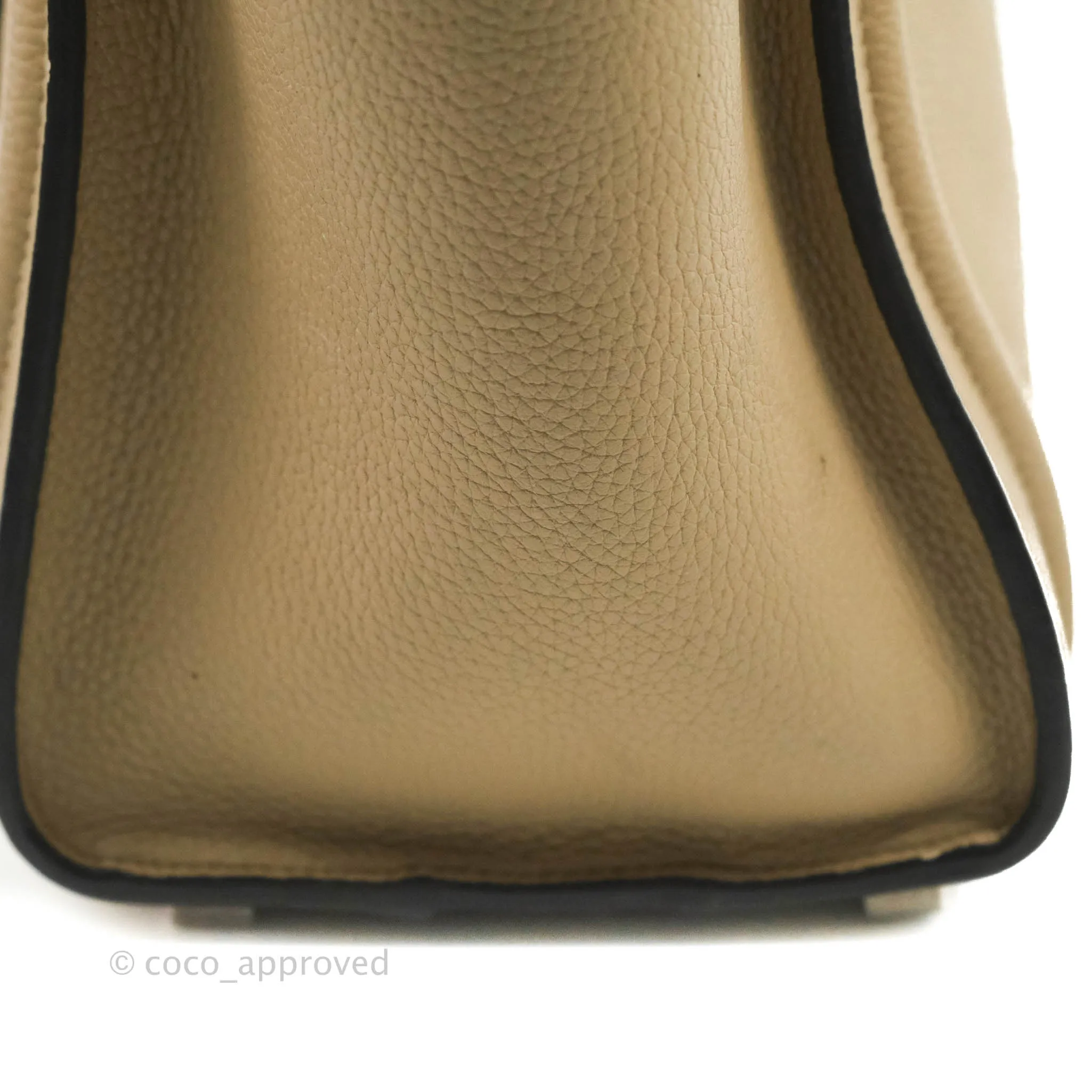 Celine Micro Luggage Handbag Dune Grained Calfskin