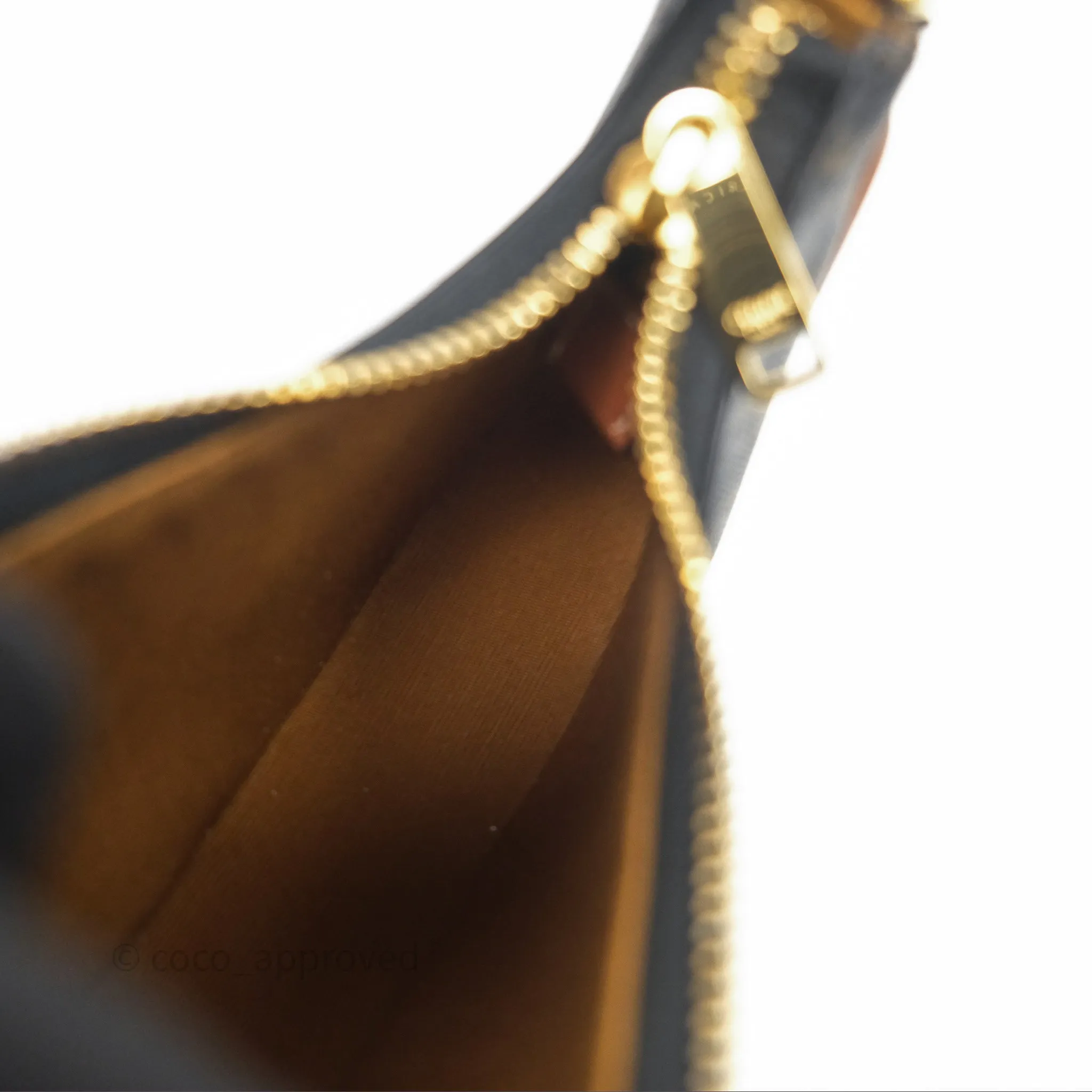 Celine Mini Ava Bag In Triomphe Canvas Calfskin Tan