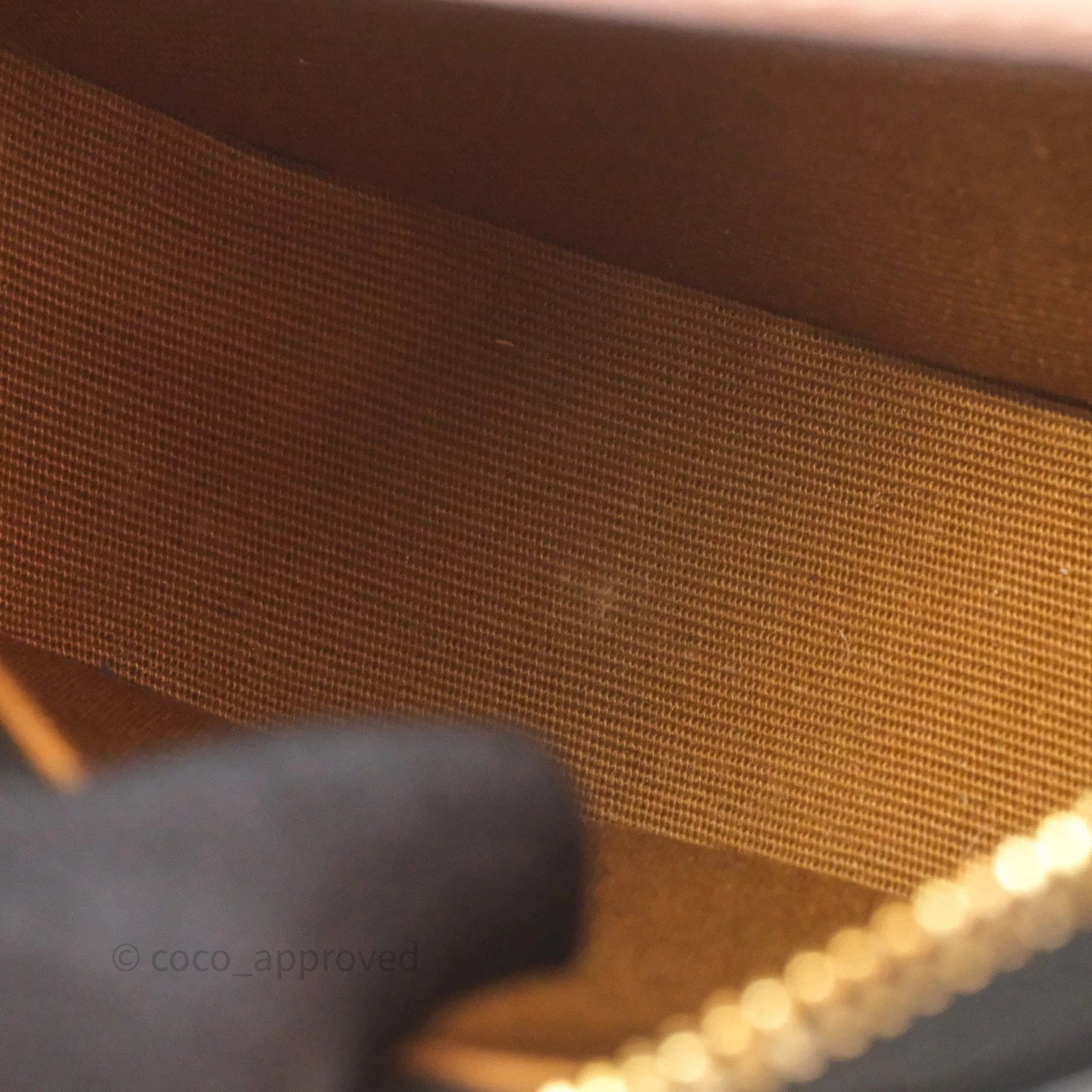 Celine Mini Ava Bag In Triomphe Canvas Calfskin Tan