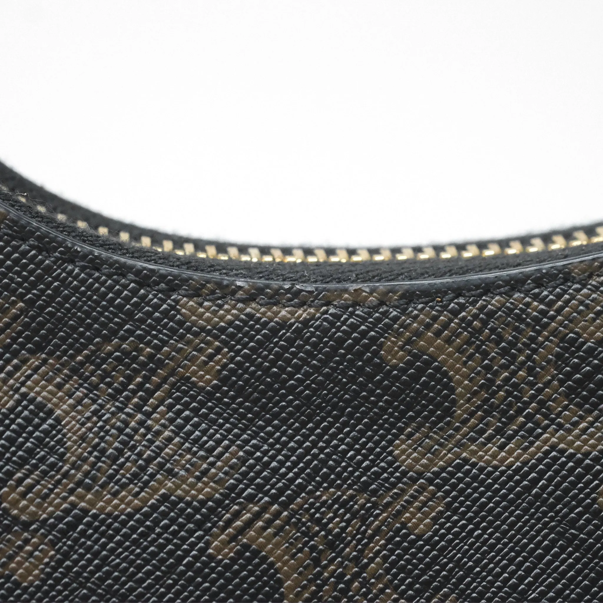 Celine Mini Ava Bag In Triomphe Canvas Calfskin Tan