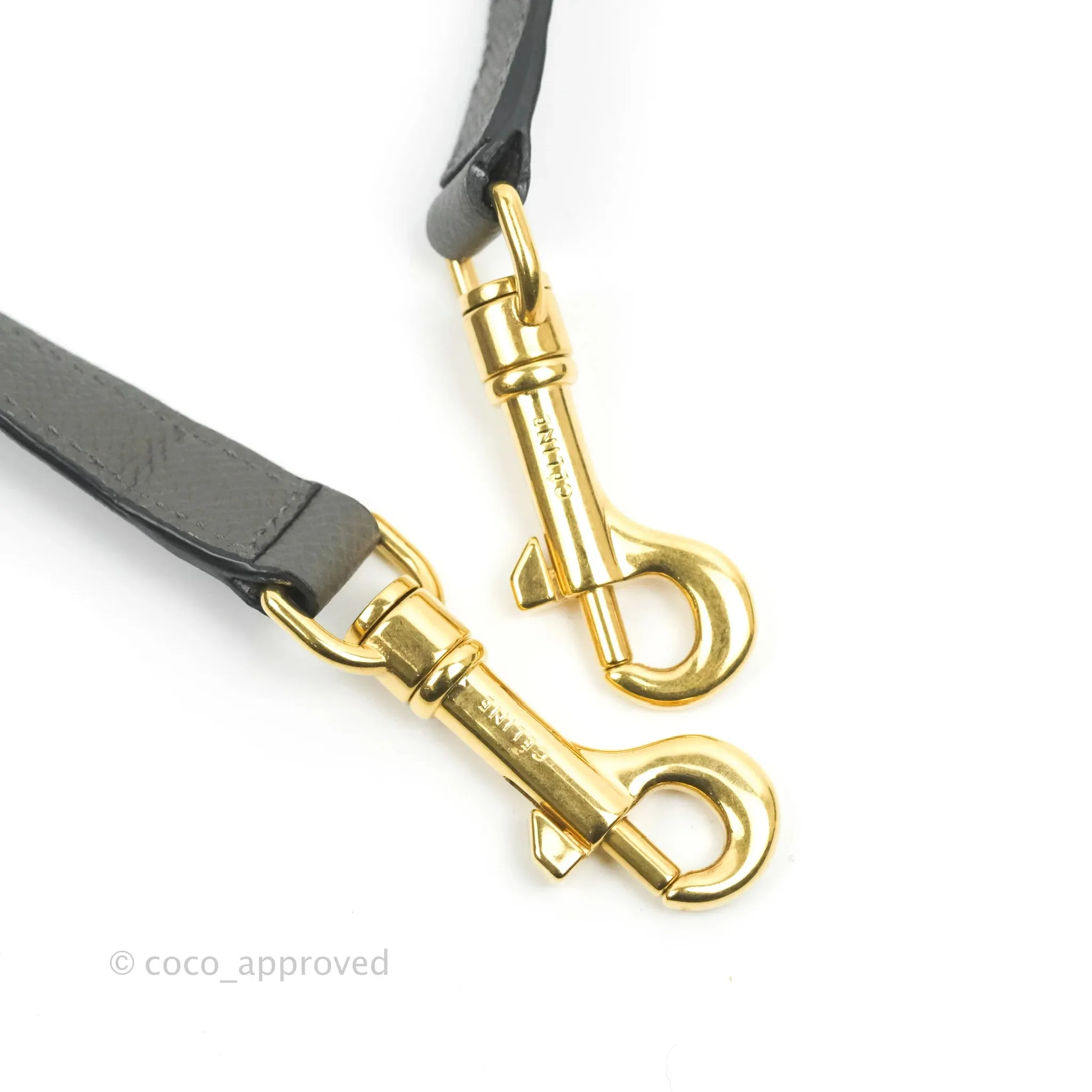 Celine Mini Belt Bag Grey Grained Calfskin Gold Hardware
