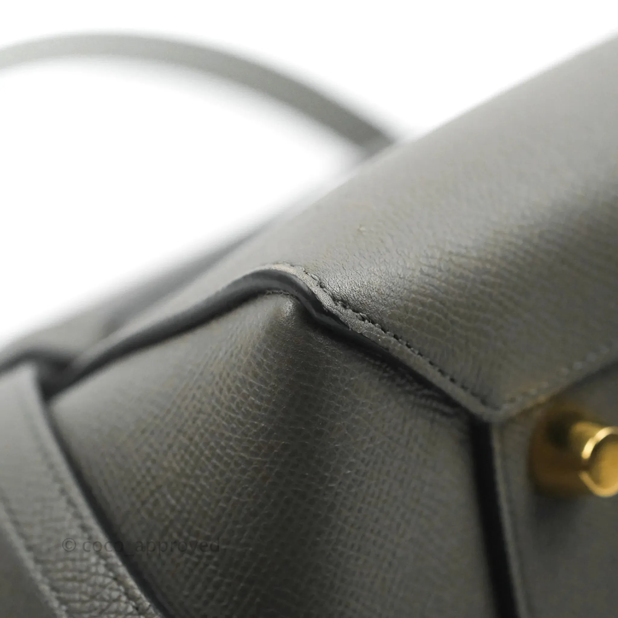 Celine Mini Belt Bag Grey Grained Calfskin Gold Hardware