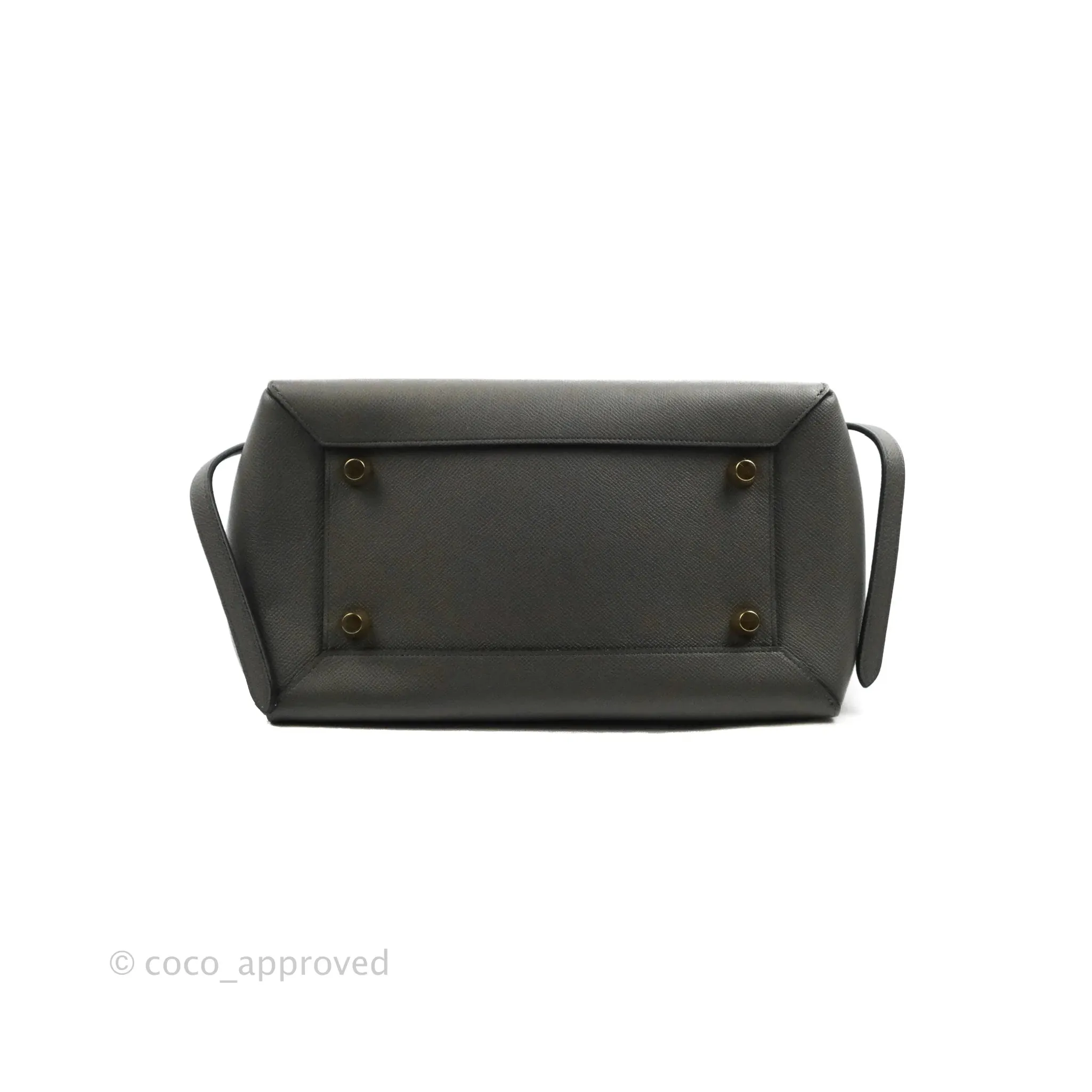 Celine Mini Belt Bag Grey Grained Calfskin Gold Hardware