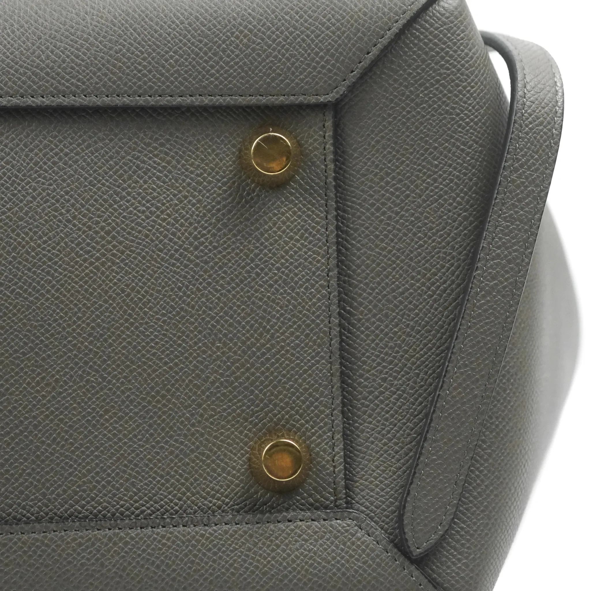 Celine Mini Belt Bag Grey Grained Calfskin Gold Hardware