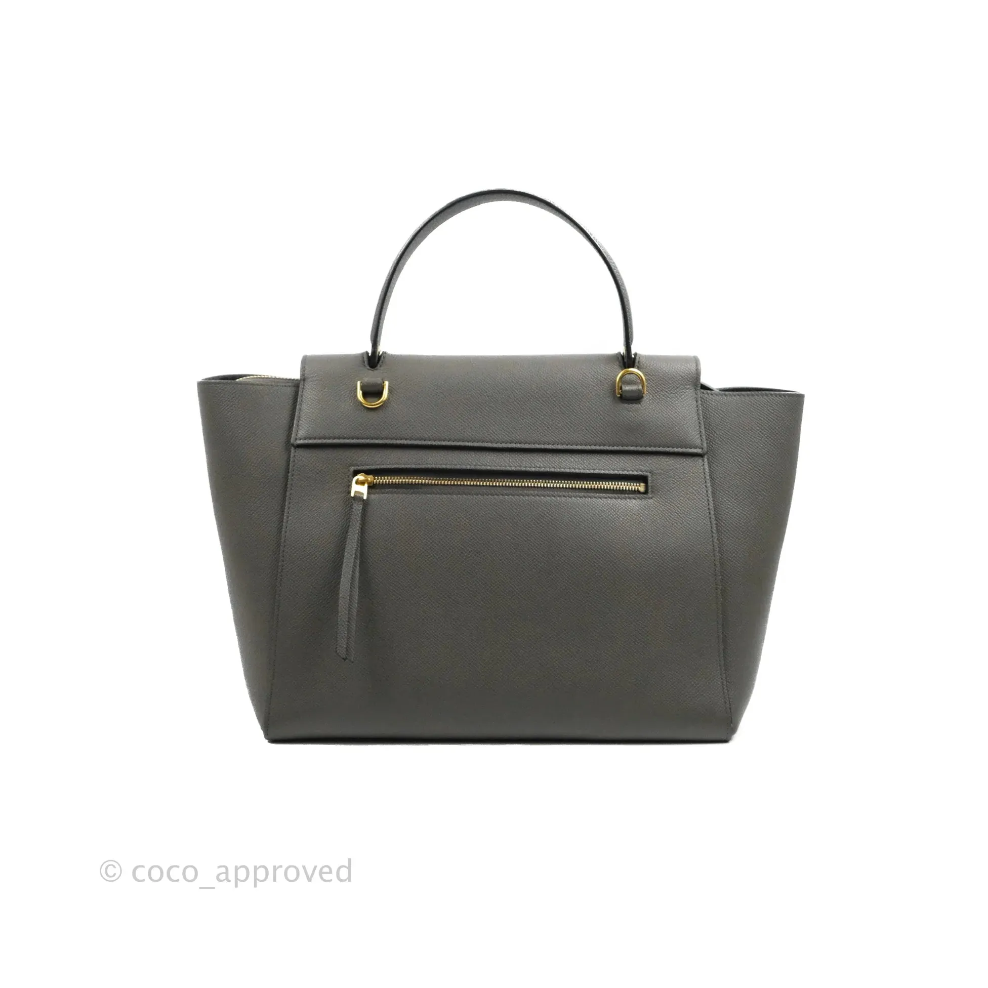 Celine Mini Belt Bag Grey Grained Calfskin Gold Hardware