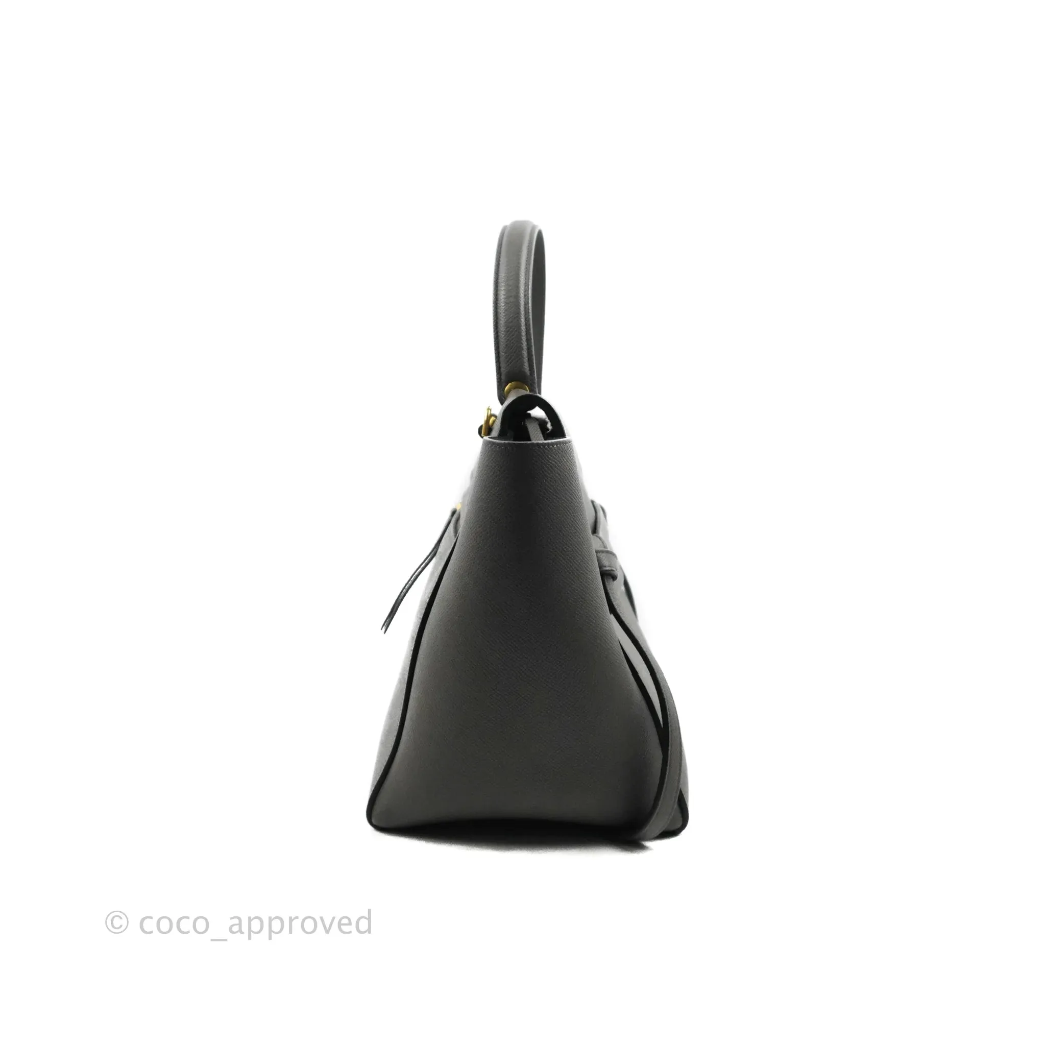 Celine Mini Belt Bag Grey Grained Calfskin Gold Hardware